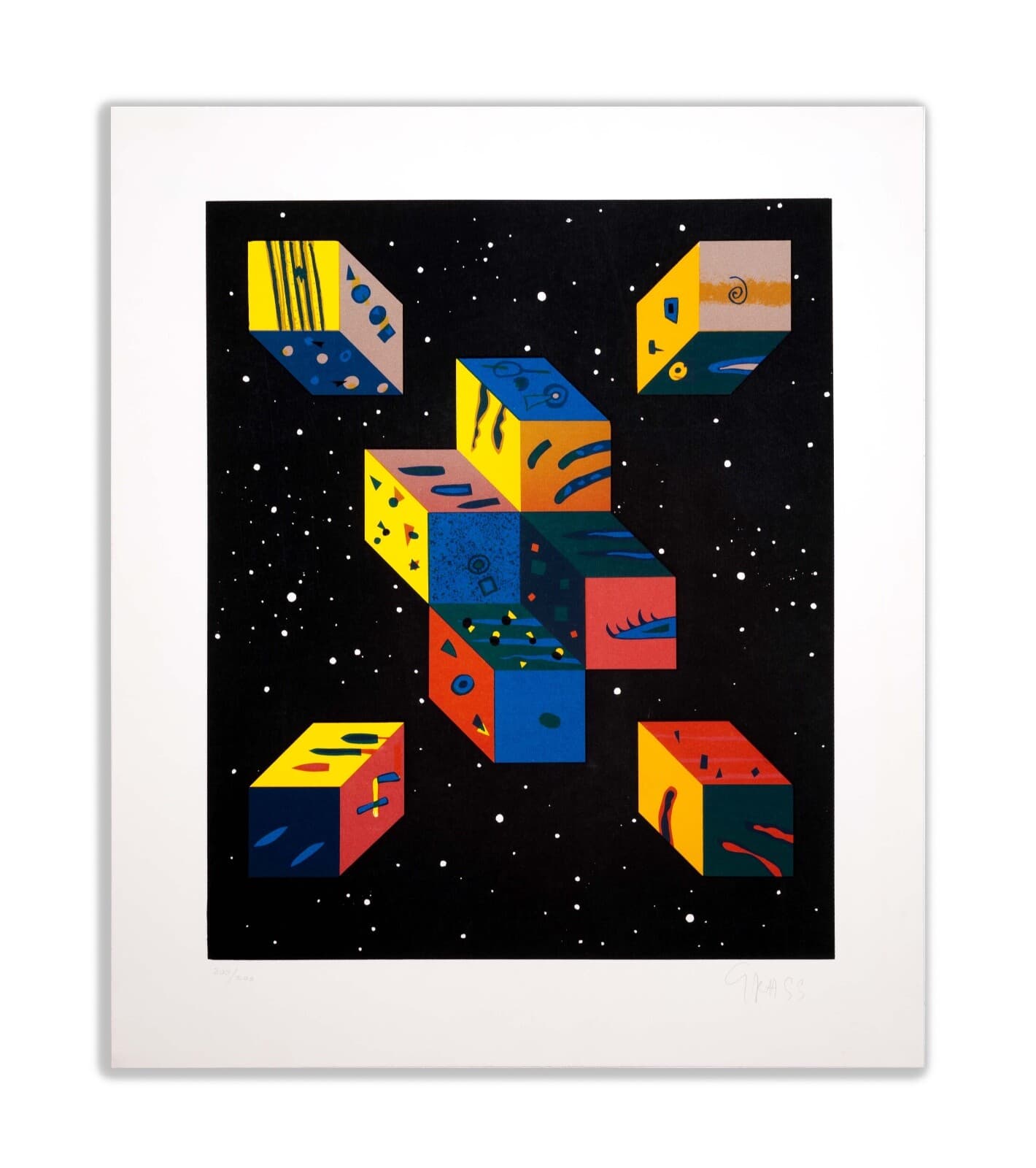 Peter Grass Beta Nova Signed Modern Space Age Silkscreen on Paper 200/200 UF