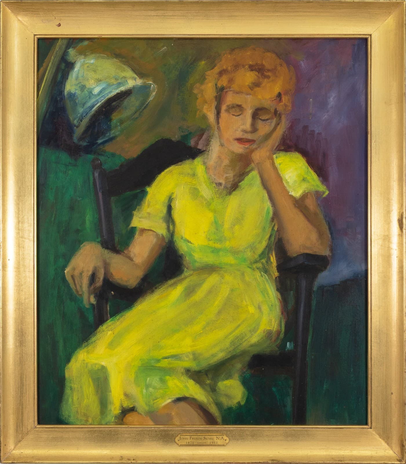 John French Sloan (1871-1951) - Untitled Oil on Board American Social Realism