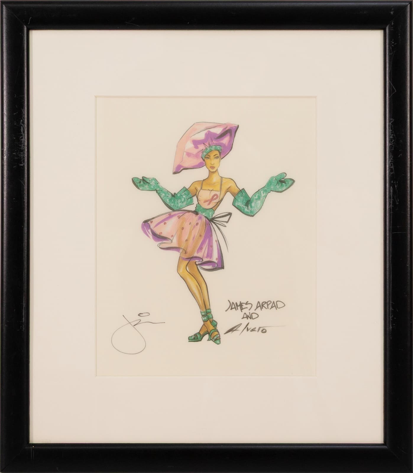 James Arpad - Vintage Fashion Color Offset lithograph