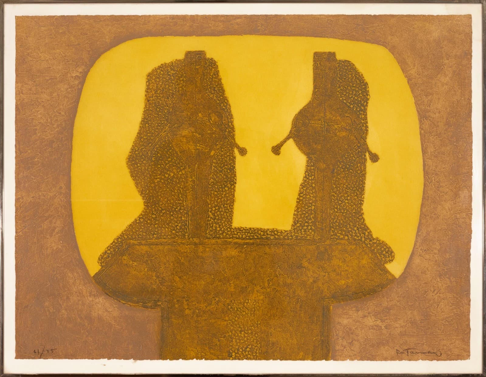 Rufino Tamayo - Dos Figuras, 1976 Signed Aquatint Etching 61/75 - Abstract
