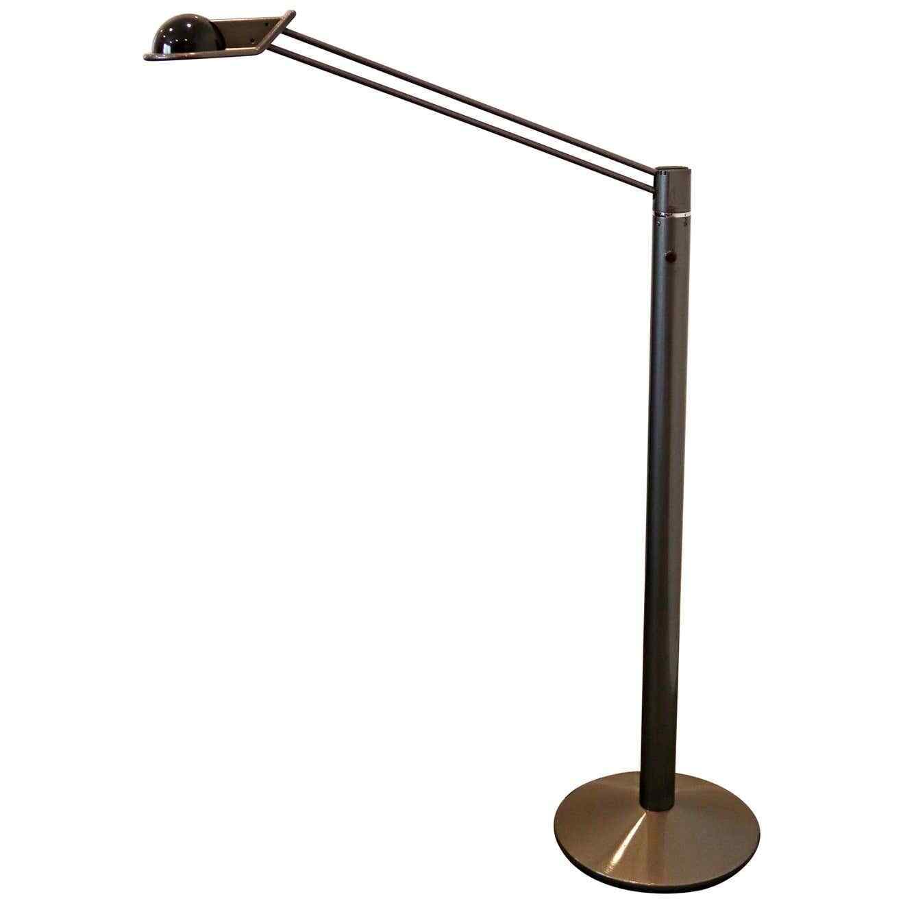 Mid Century Modern Metalarte Spain Metal Adjustable Reading Floor Lamp 1970s