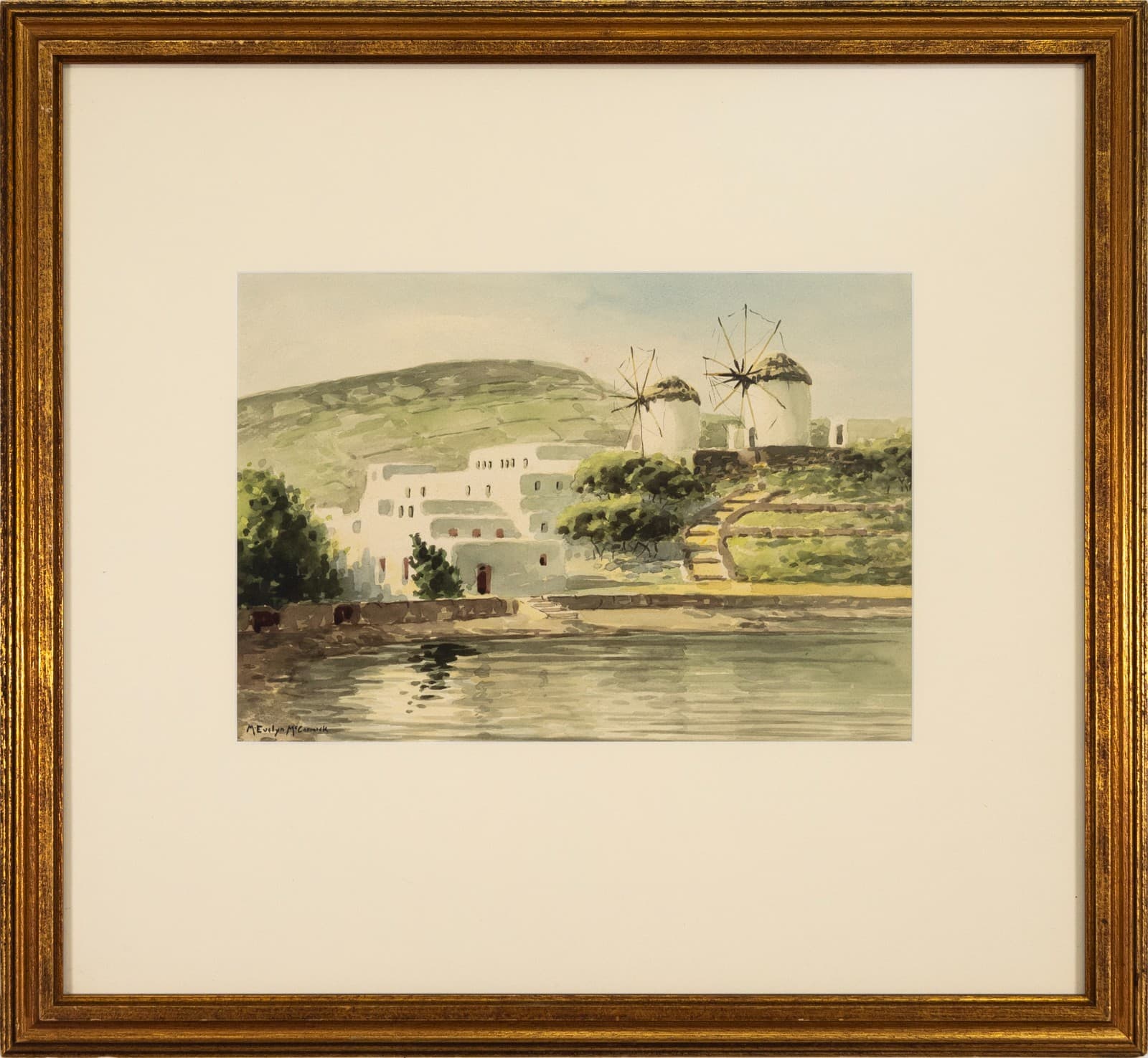 M. Evelyn McCormick (1862-1948) - Untitled (Mykonos, Greece) Signed Watercolor