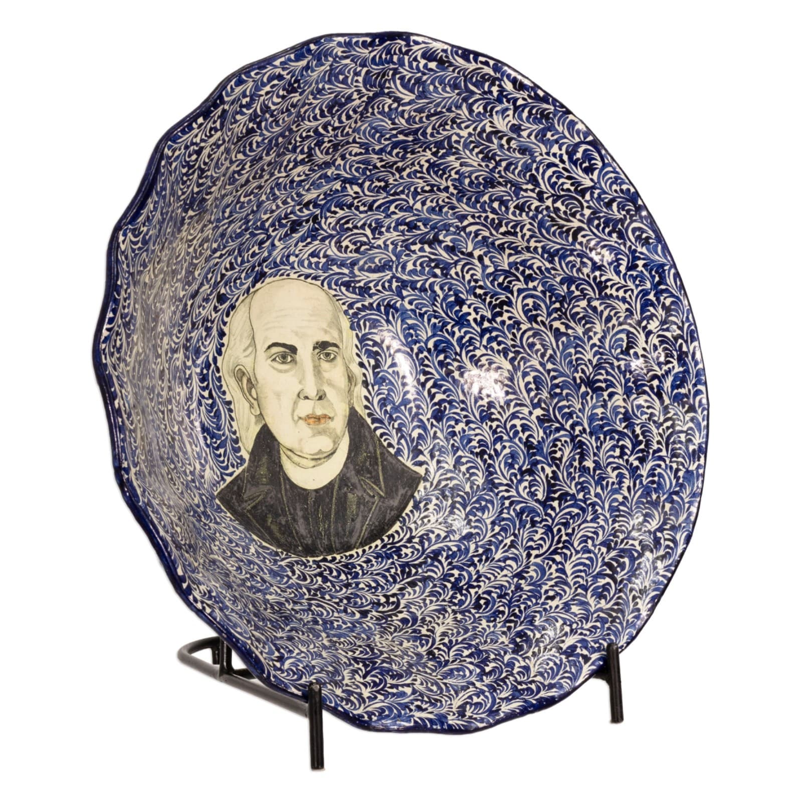 Oversized Don Miguel Costilla Father Junipero Portrait Bowl With Stand