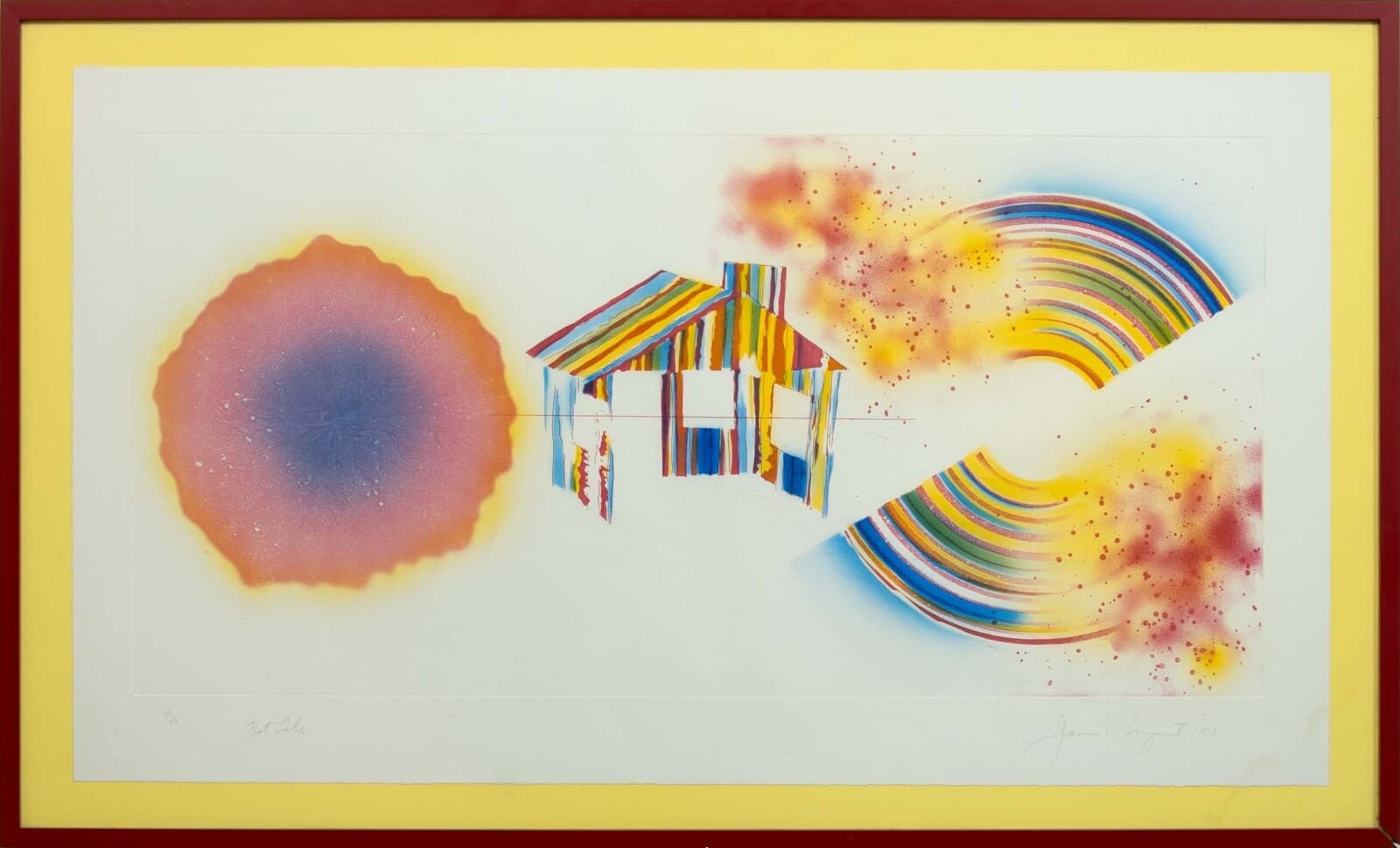 James Rosenquist Hot Lake (State 1) Signed Etching on Paper 26/78 Framed 1978