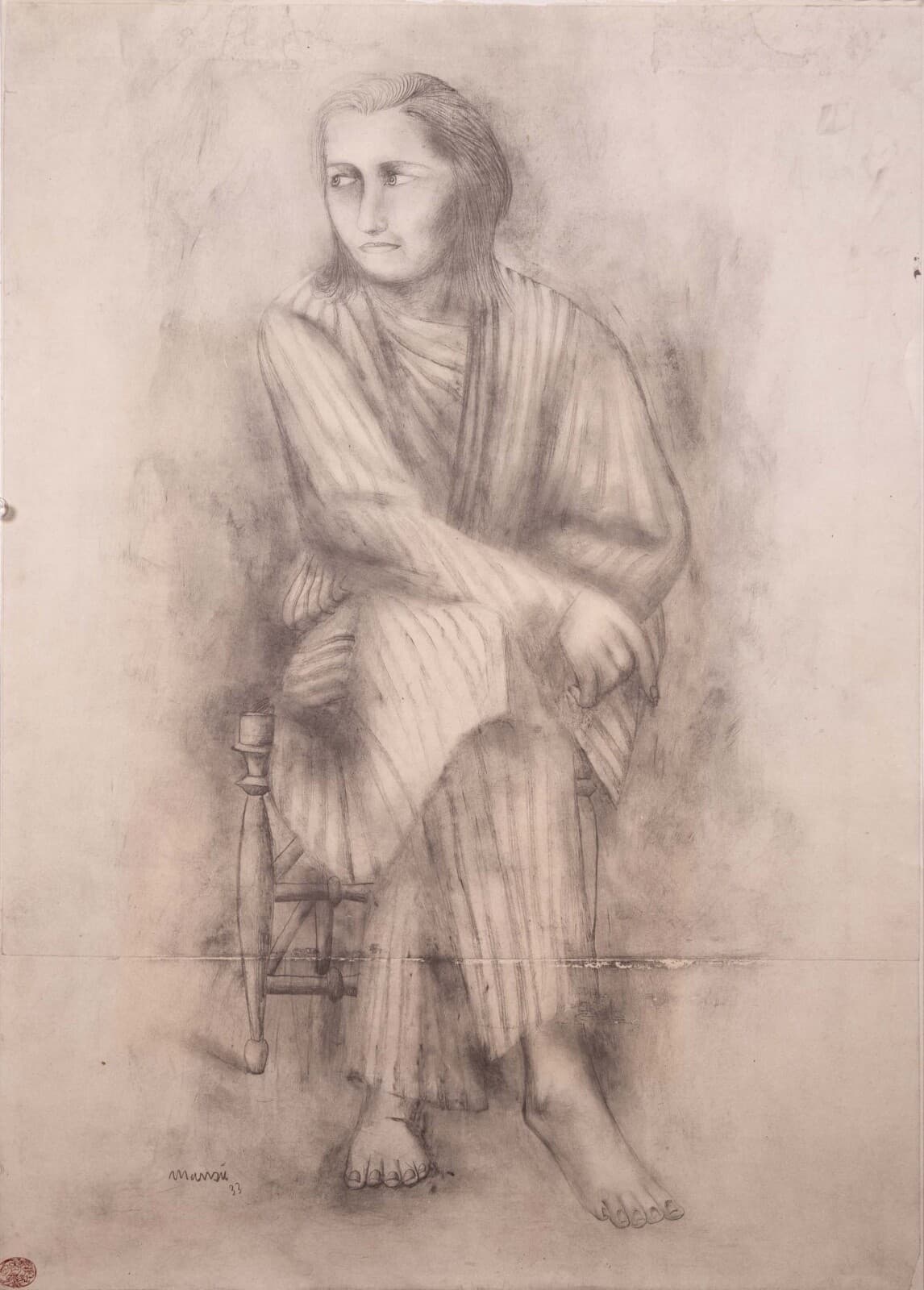 Giacomo Manzù Modern Italian Figurative Lithograph Unframed 1961 Stamped