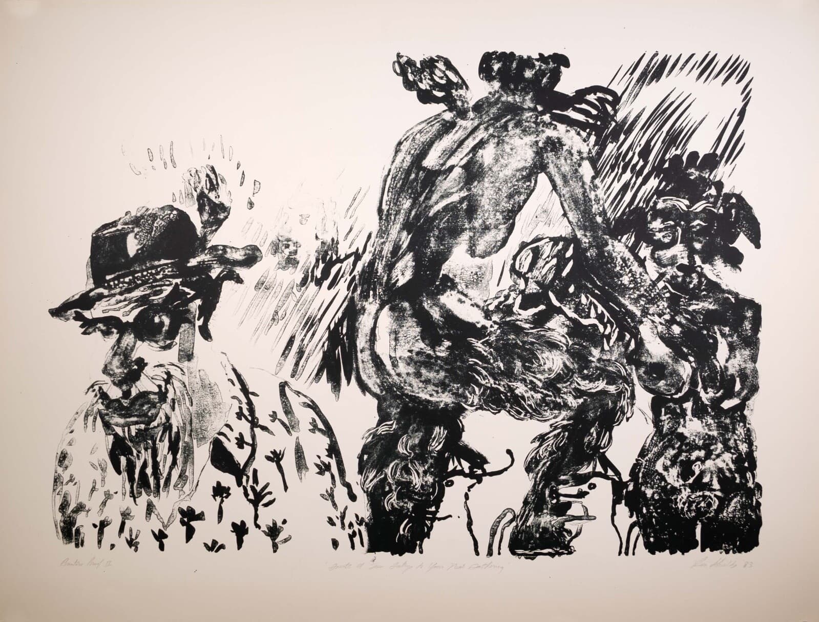Don Shields Invite a Few Satyrs to Your Next Gathering Signed Lithograph PP