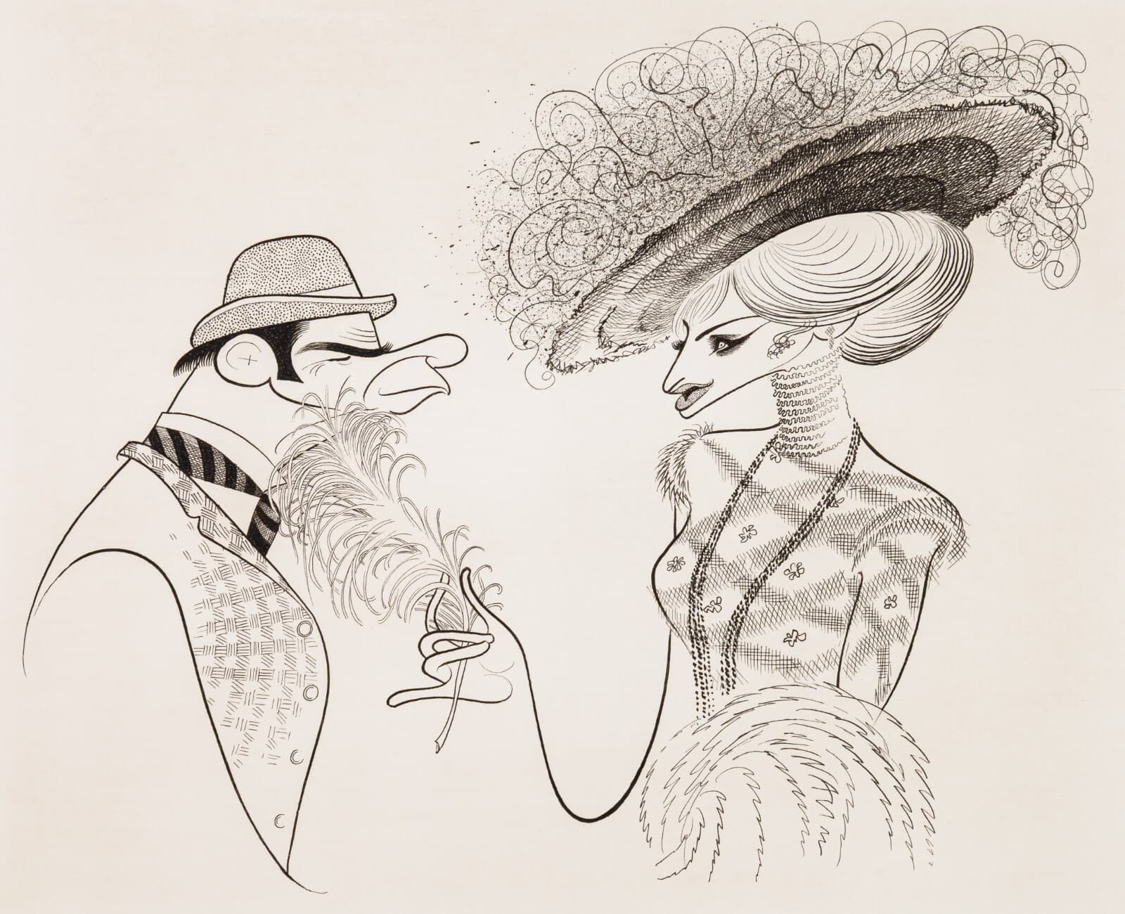 Al Hirschfeld Hello Dolly Signed Modern Cartoon Illustration Lithograph 9/160