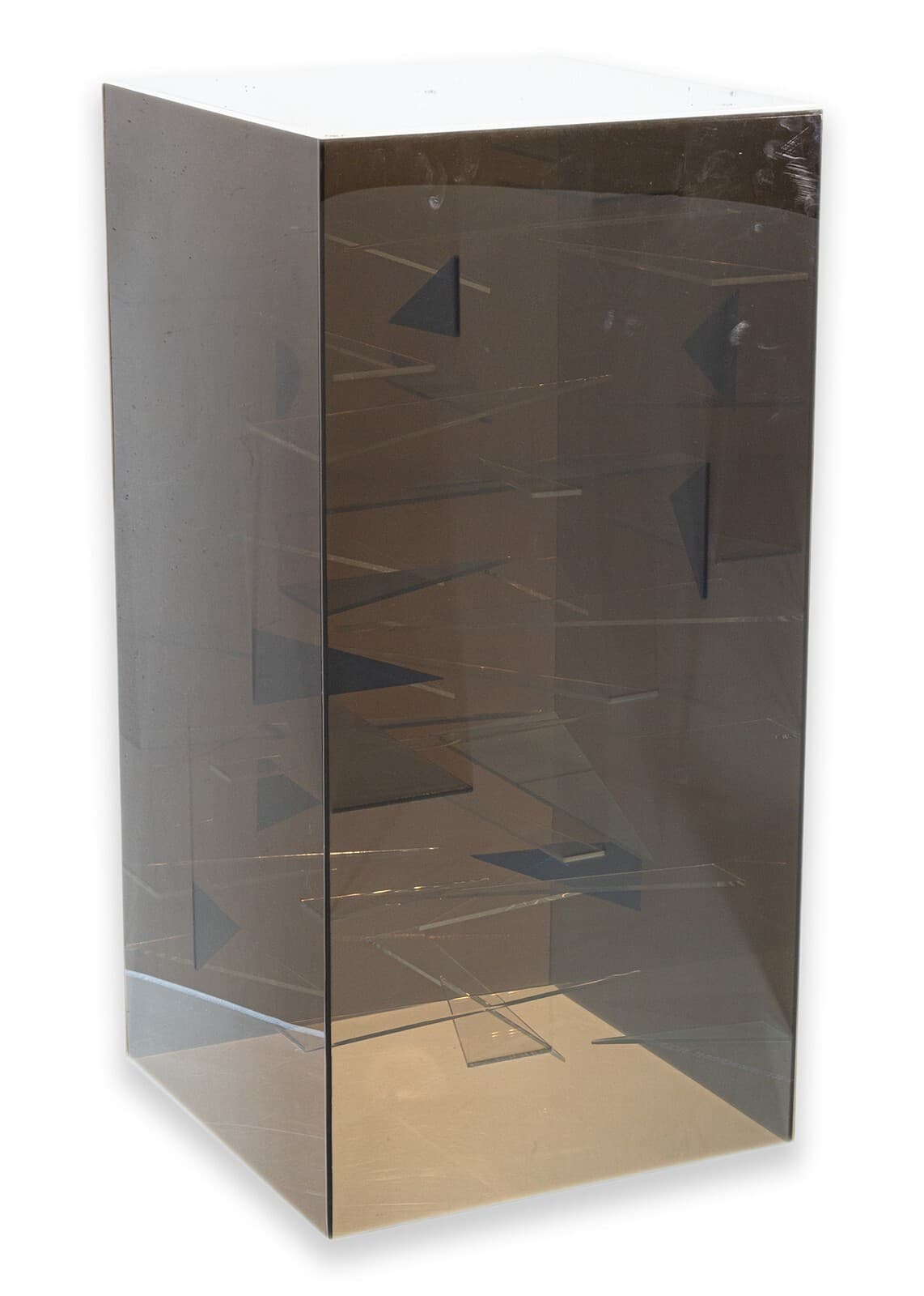Vintage Lucite Acrylic Postmodern Table Pedestal Sculpture
