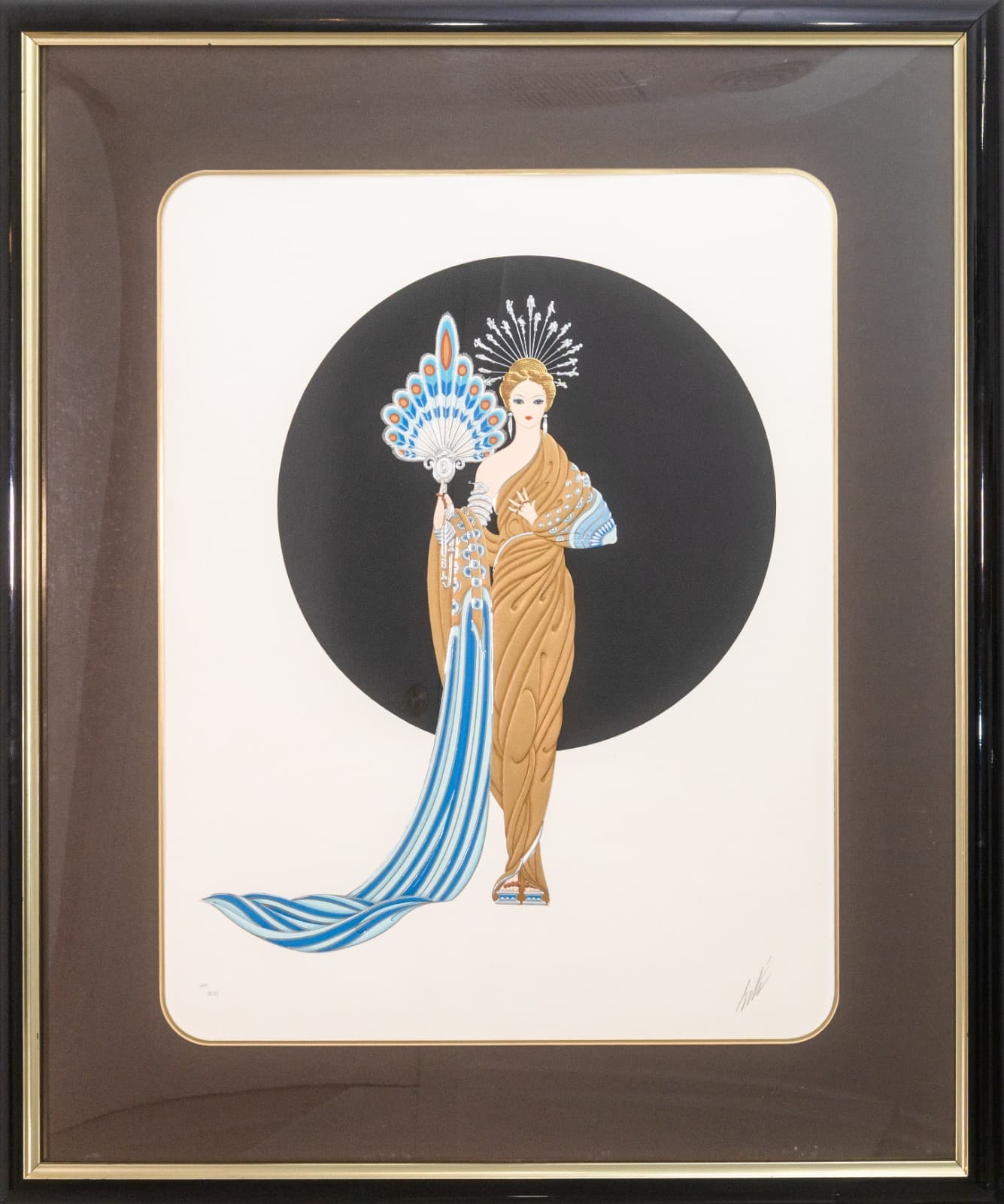 Erté Athena Signed Contemporary Art Deco Embossed Serigraph 149/300 Framed 1986