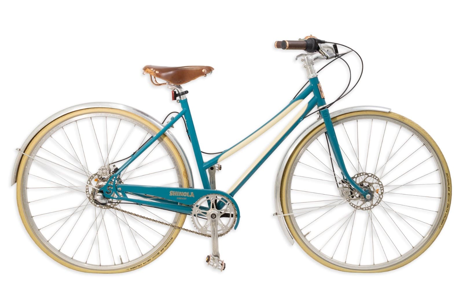 Shinola Bixby Woman's Teal And White City Bicycle 2016
