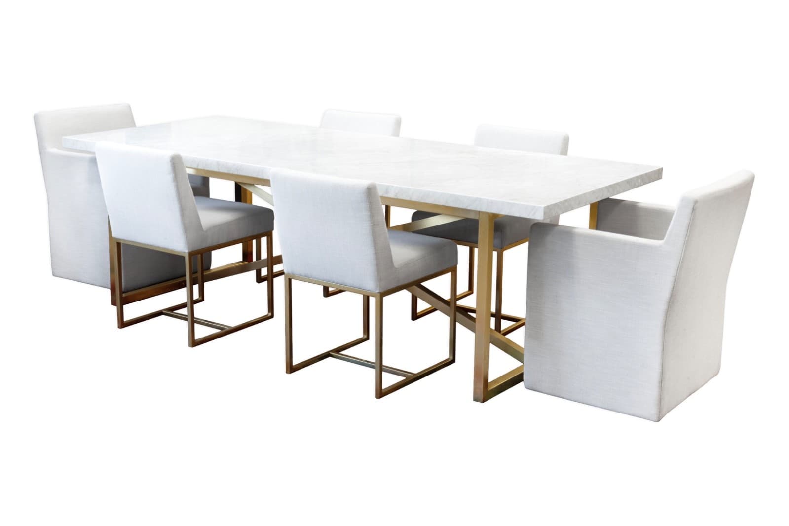 Restoration Hardware Torano Marble Dining Table With 6 Chairs
