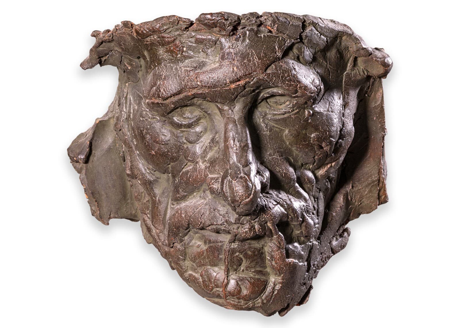 Sergio de Giusti Modernist Contemporary Biomorphic Ceramic Face Mask Sculpture