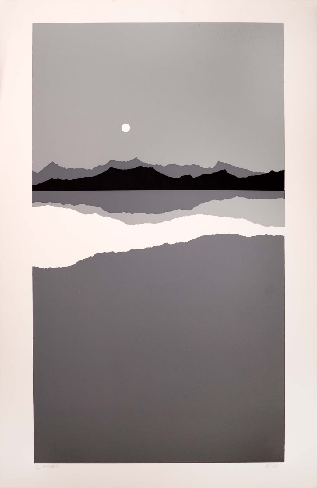 Richard Kozlow Keflavik Signed Modernist Serigraph 59/100 Unframed 1980s
