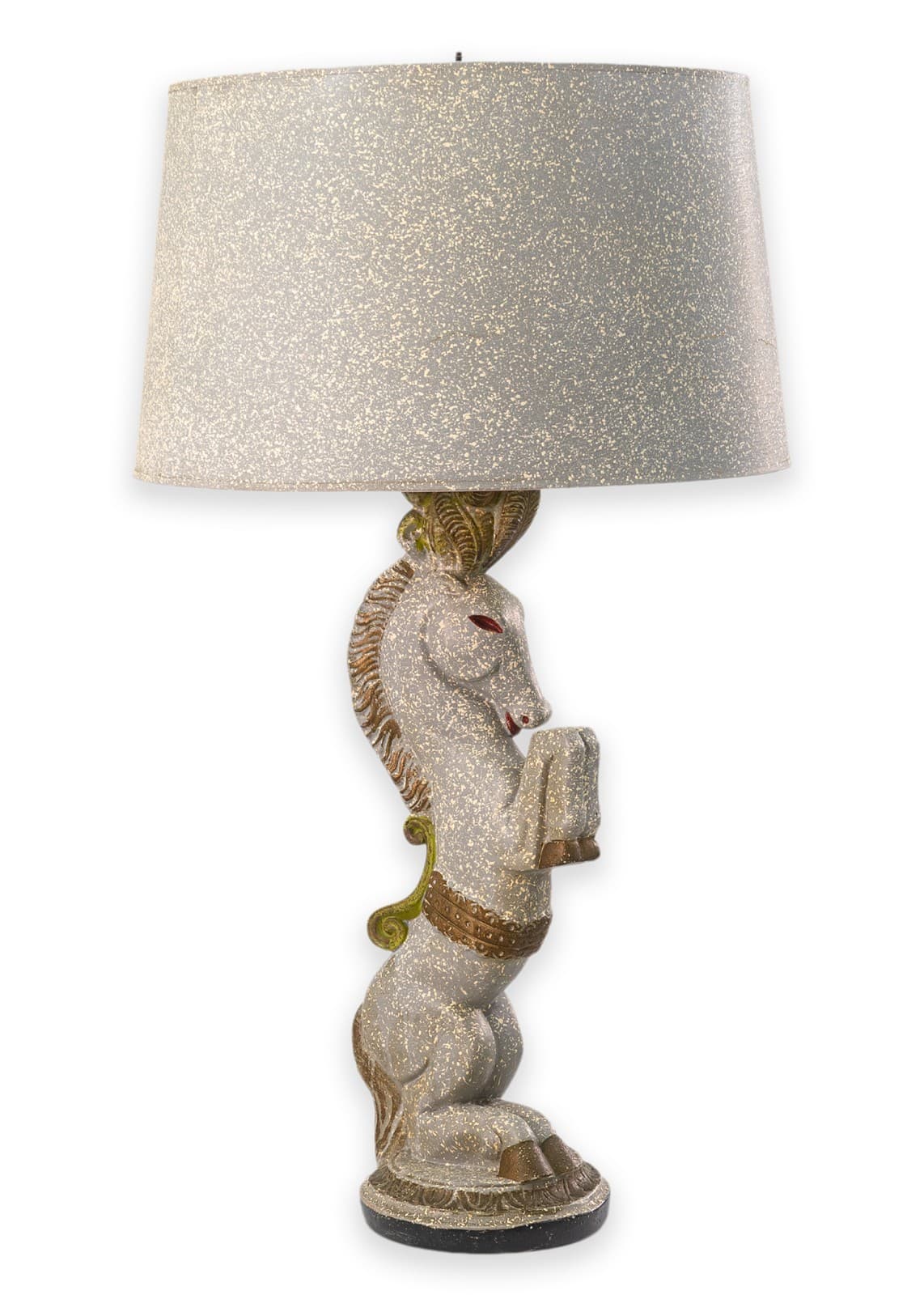 'Frederic Weinberg Horse Lamp, c. 1950s Hand Painted Ceramic Mid-Century Modern