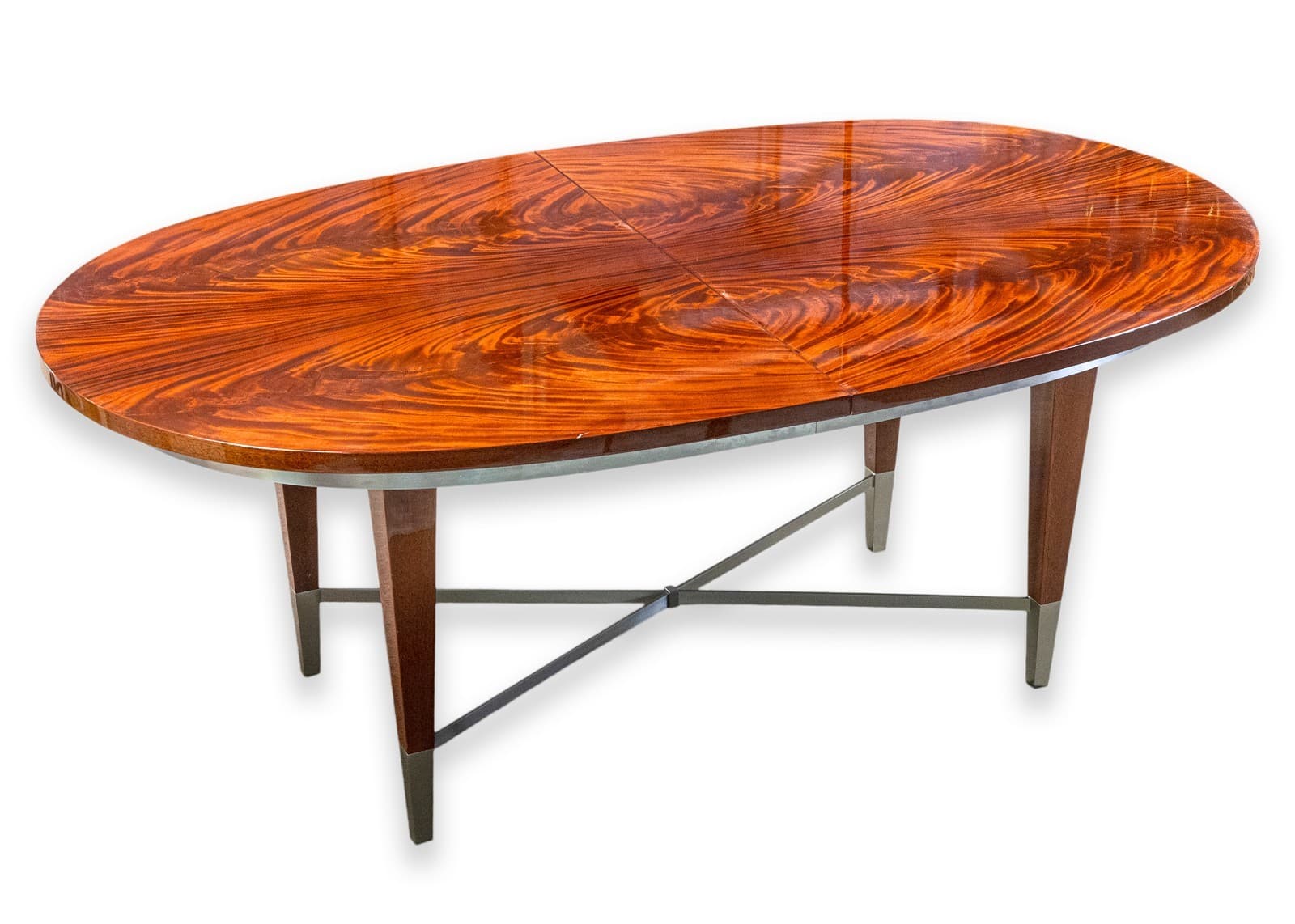 Vintage Greg Sheres Italian Mahogany Verite Collection Dining Table with Leaves