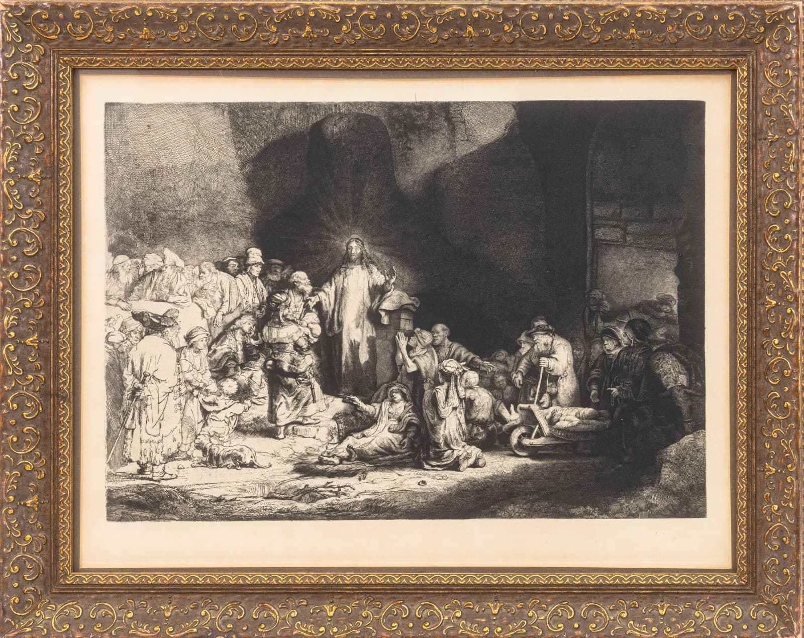 Rembrandt van Rijn, Christ Healing the Sick (The Hundred Guilder Print) 1649