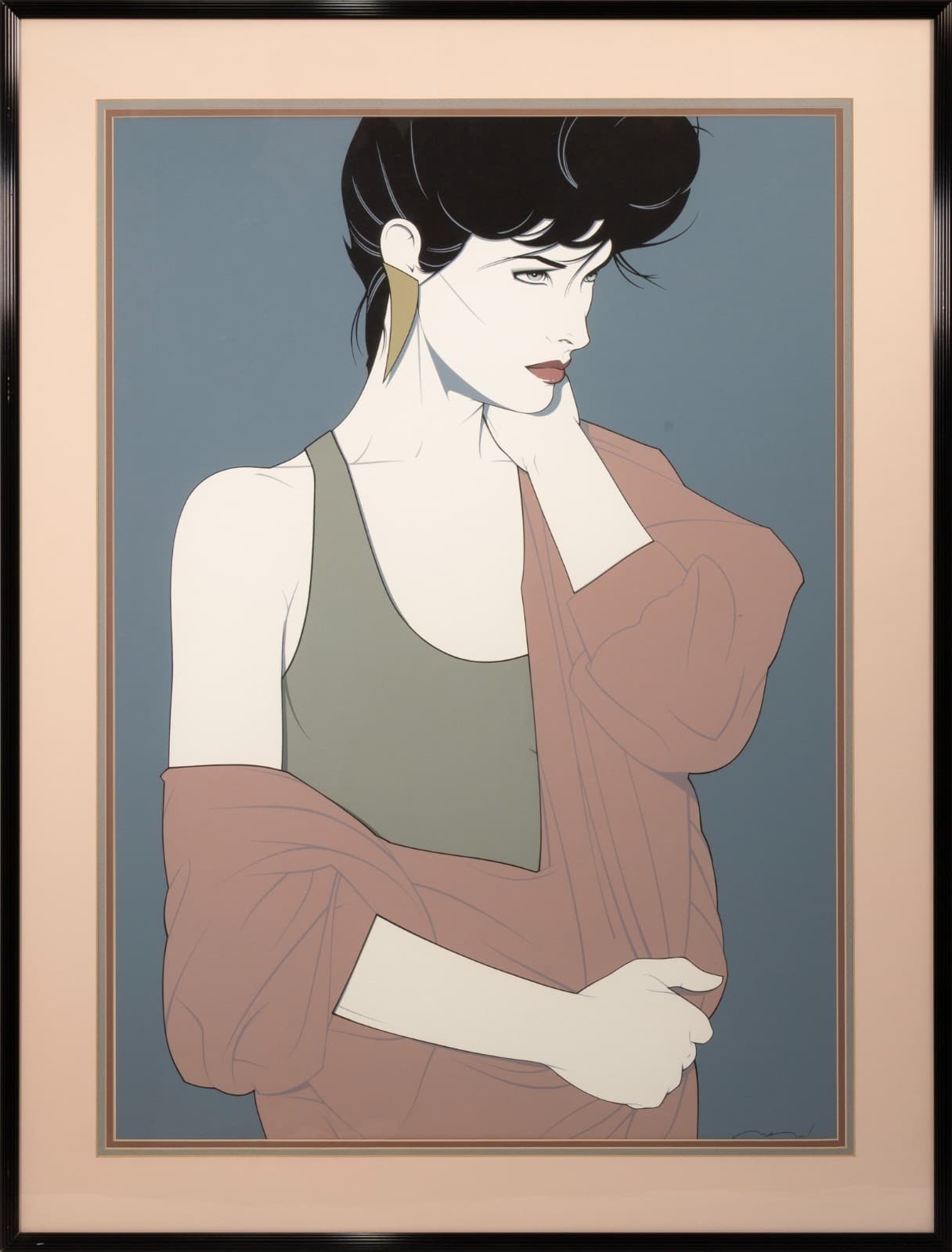 Patrick Nagel Commemorative Ten (Dallas) 1986 Estate Authorized Serigraph Framed