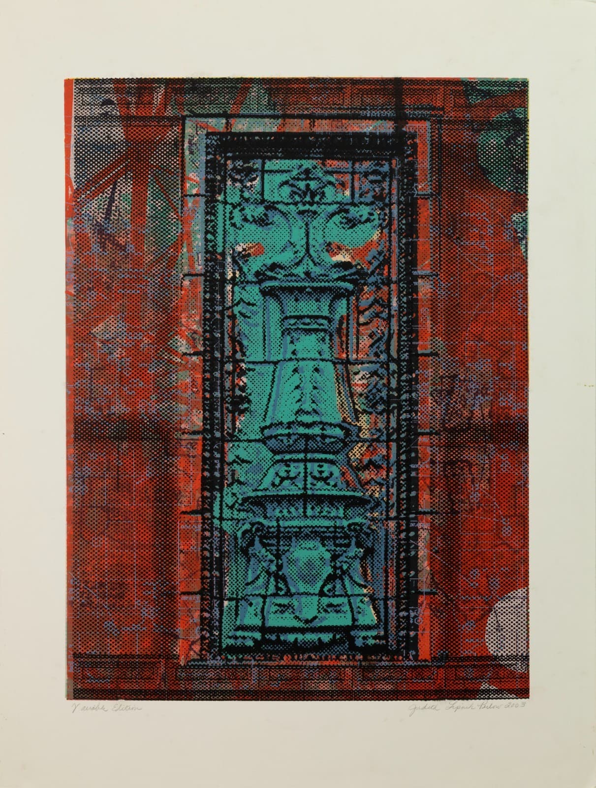 Judith Lipnik Perlow Column Series III 2003 Signed Serigraph in Colors on Paper