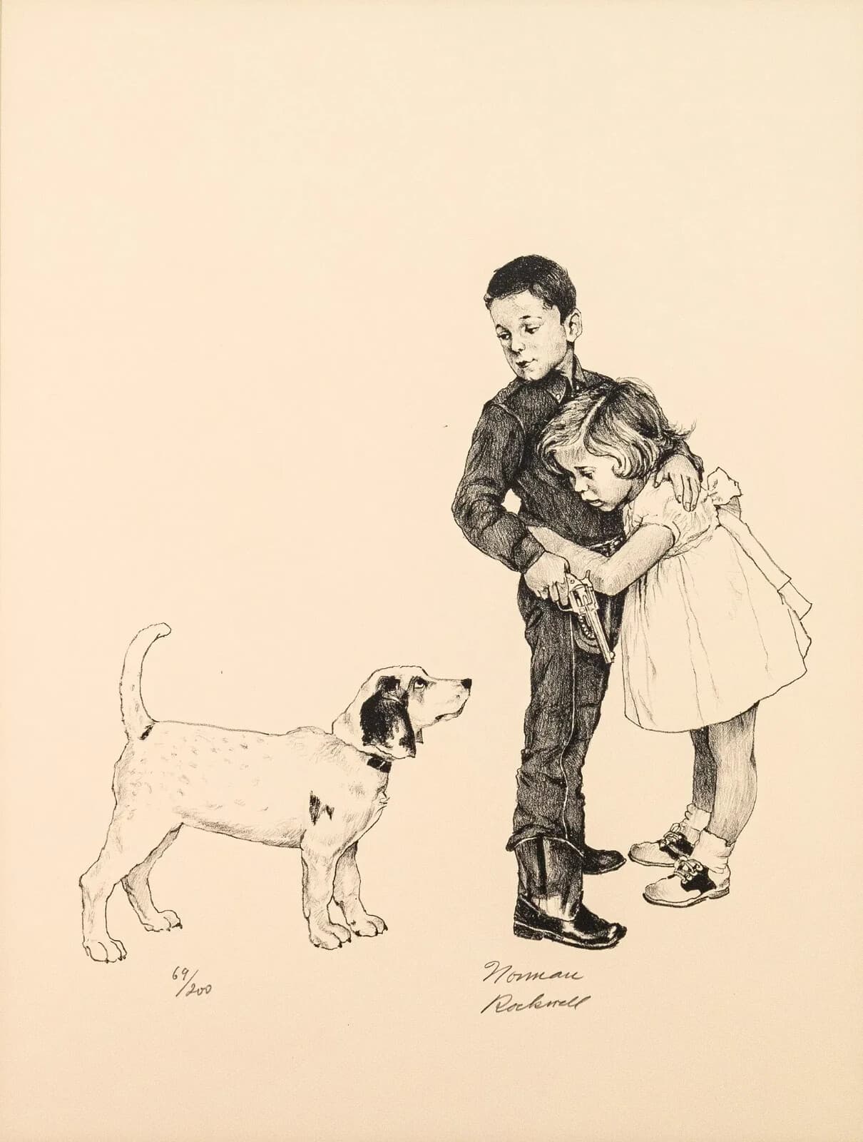 Norman Rockwell Save Me American Family Portfolio Signed Lithograph