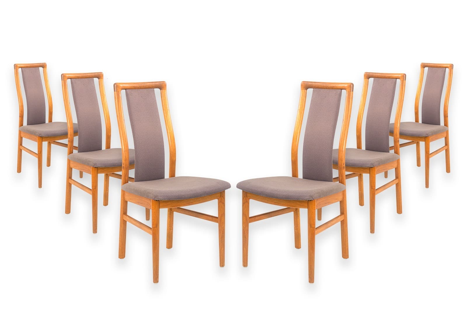 Set of 6 Schou Anderson Vintage Danish Teak Mid Century Modern Dining Chairs