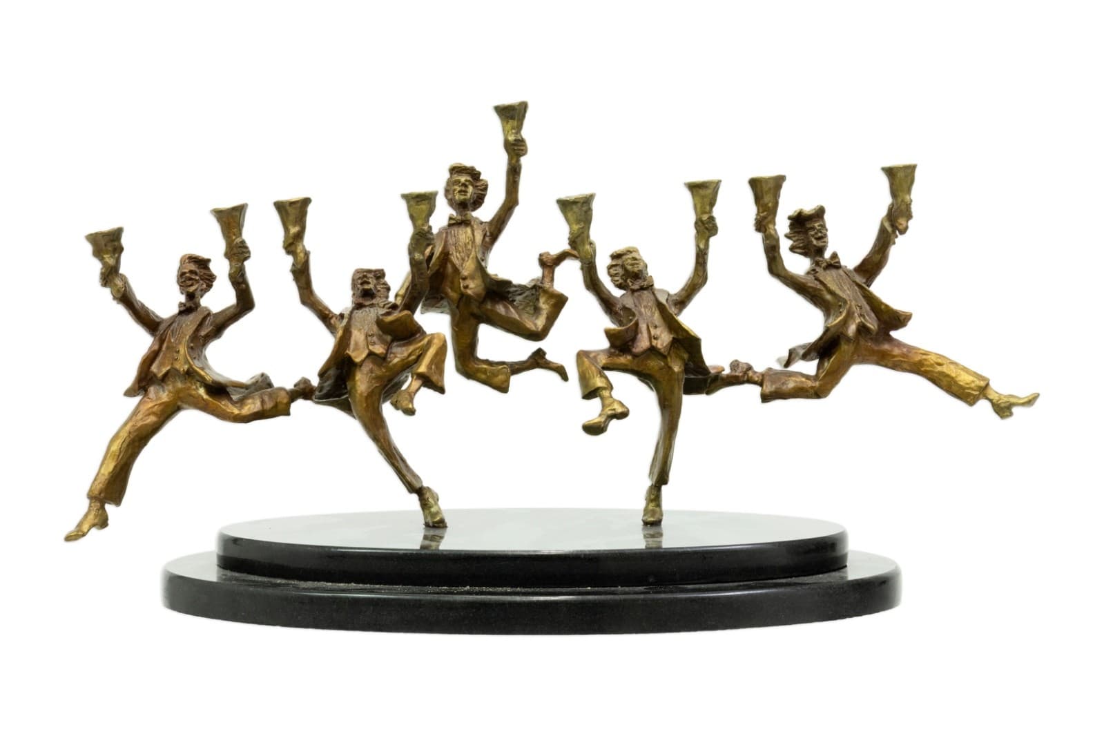 Zachary Oxman - Festival Of Lights Menorah, 1997 Bronze Judaica Sculpture 14/100