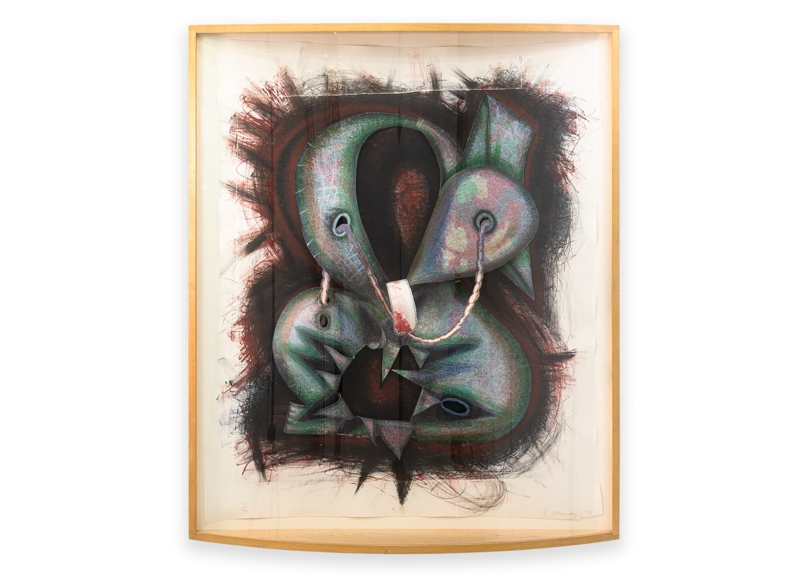 Elizabeth Murray, Shoe String 1993 Signed Lithograph on Cut & Raised Paper 18/70