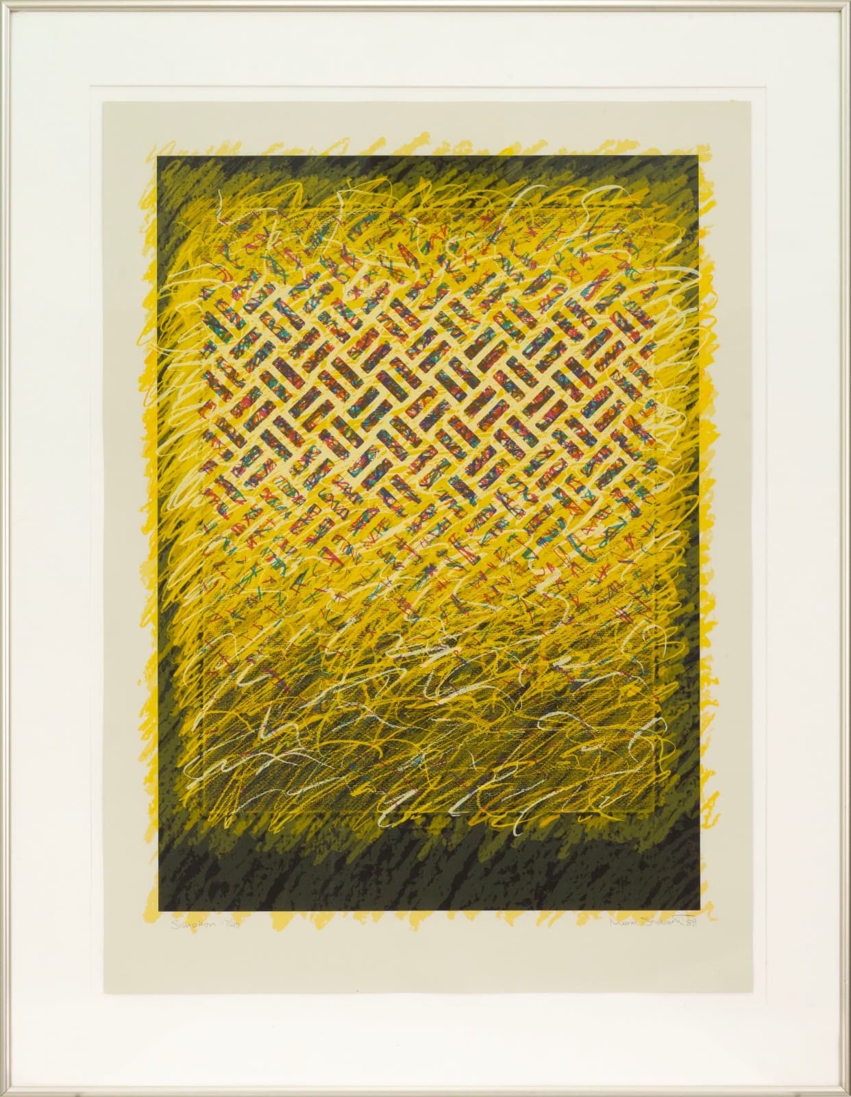 Norman Stewart, Simonkon 1988 Signed Screenprint on Paper, Edition 17/40 Framed