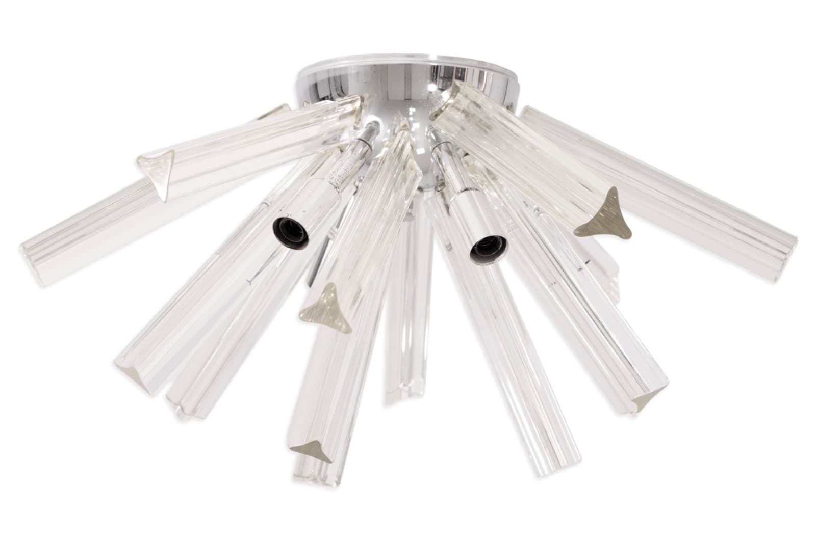 Mid Century Modernist Murano Glass Ceiling Light Fixture