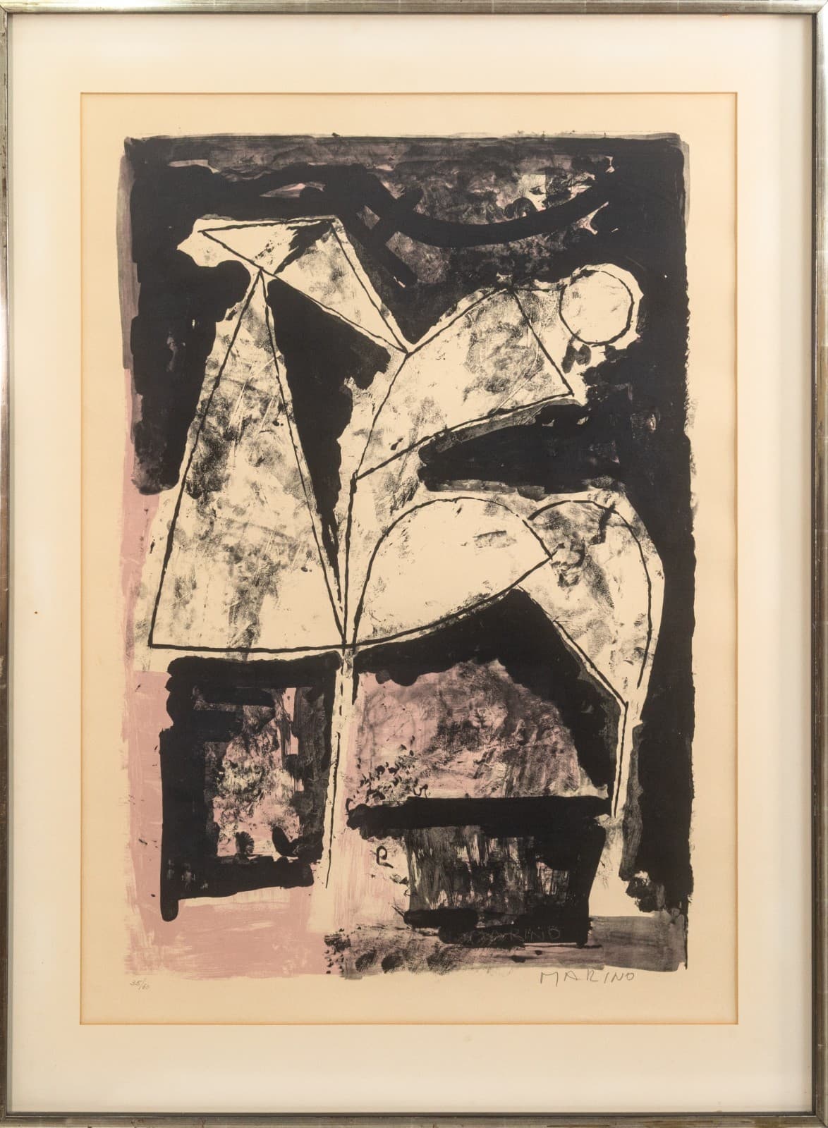 Marino Marini L’Attesa (The Wait) 1965 Color Lithograph on Paper 35/60 Abstract