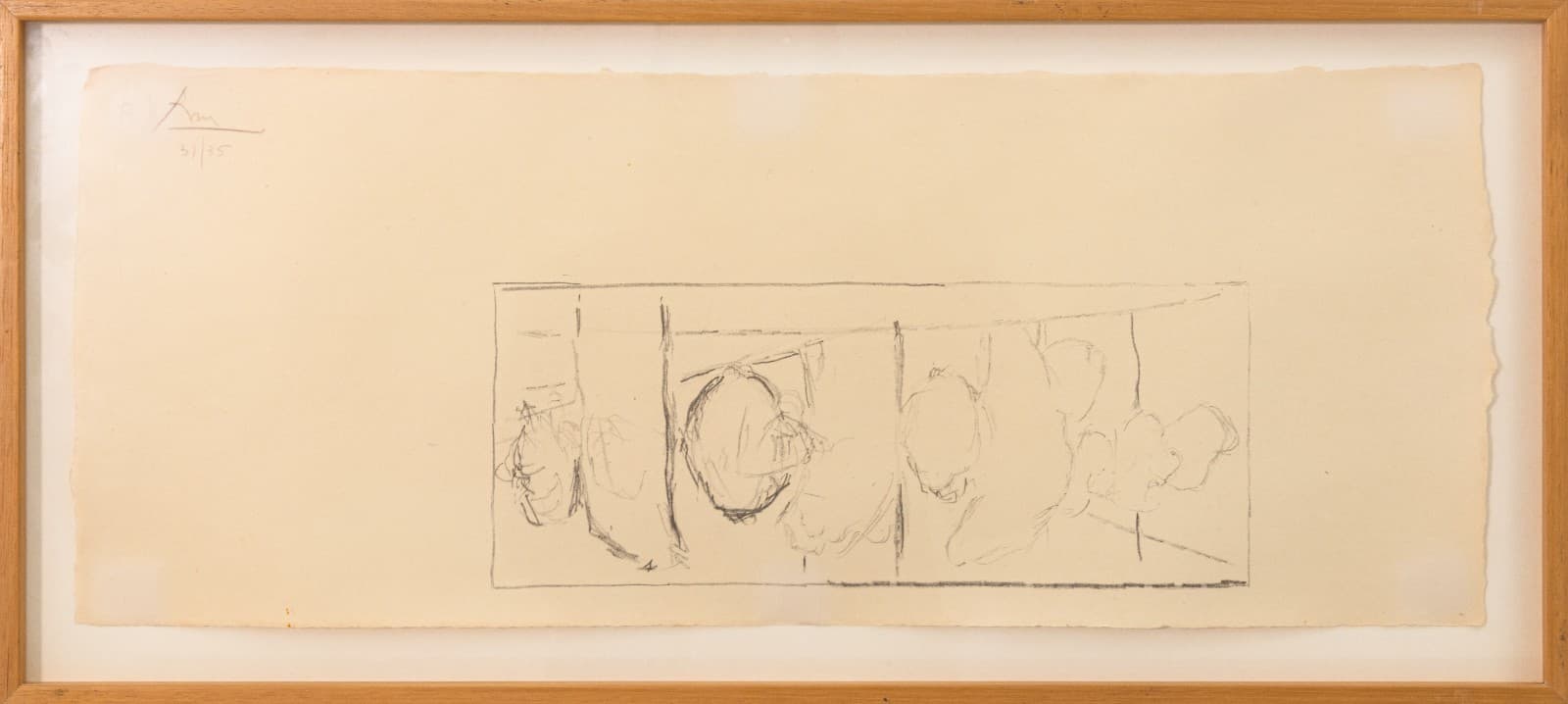 Robert Motherwell Elegy Sketch 1977 Signed Lithograph on Paper 31/35 Framed