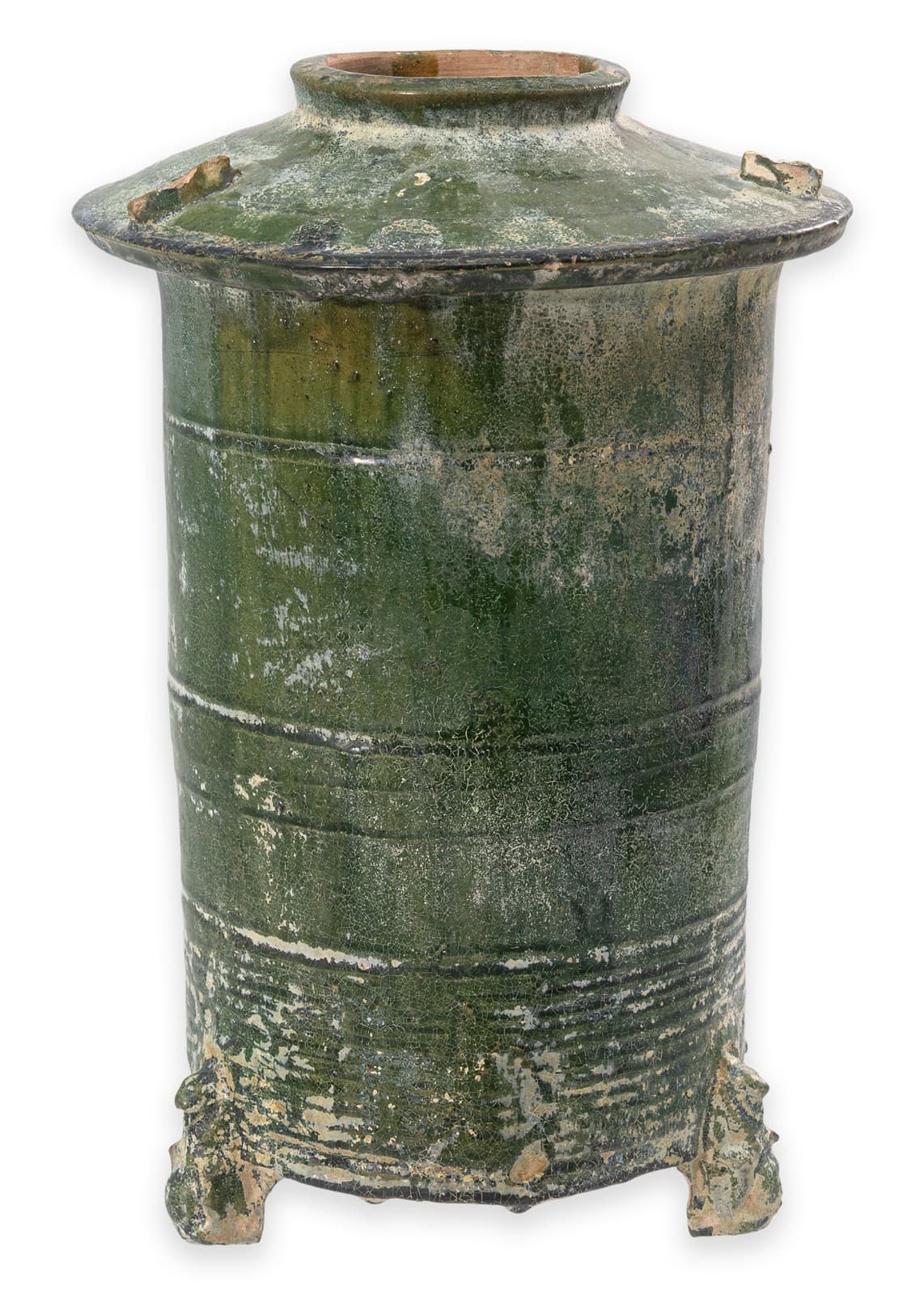 Eastern Han Dynasty Green Glazed Granary Jar (Mingqi), 25–220 CE