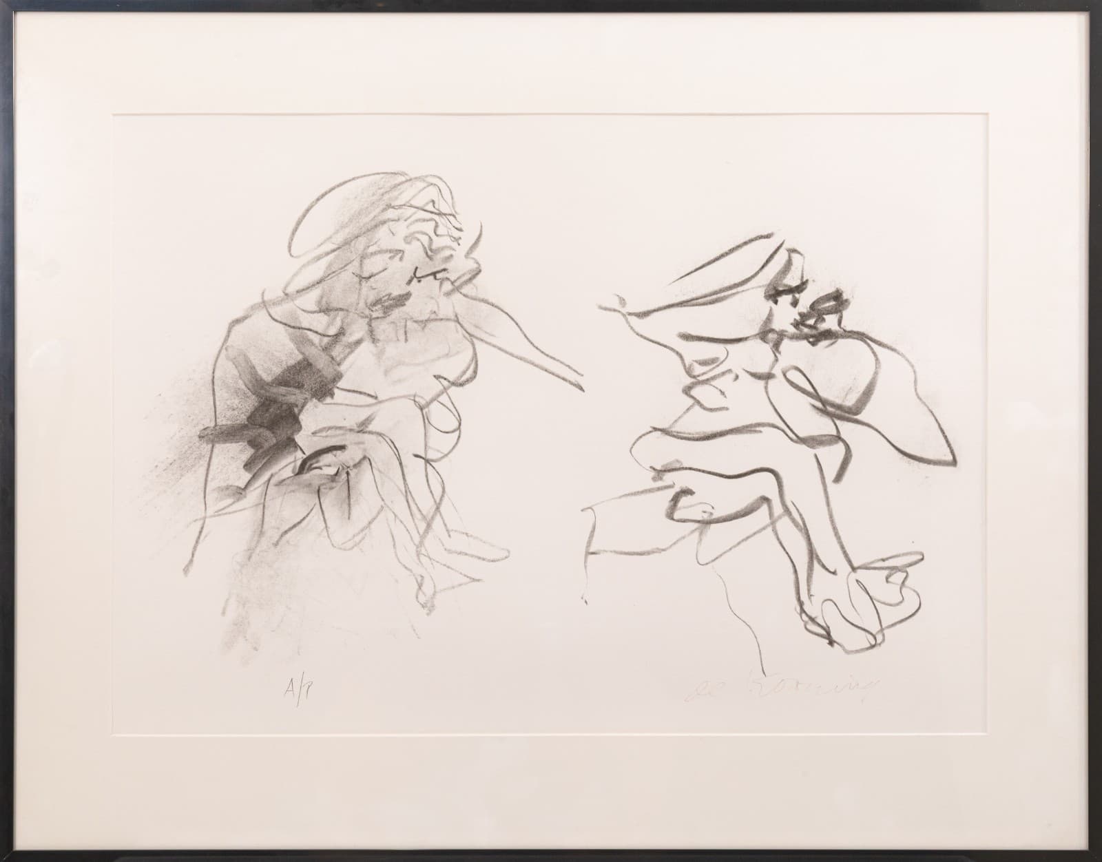 Willem de Kooning Two Figures 1973 Signed Lithograph Artist’s Proof Edition