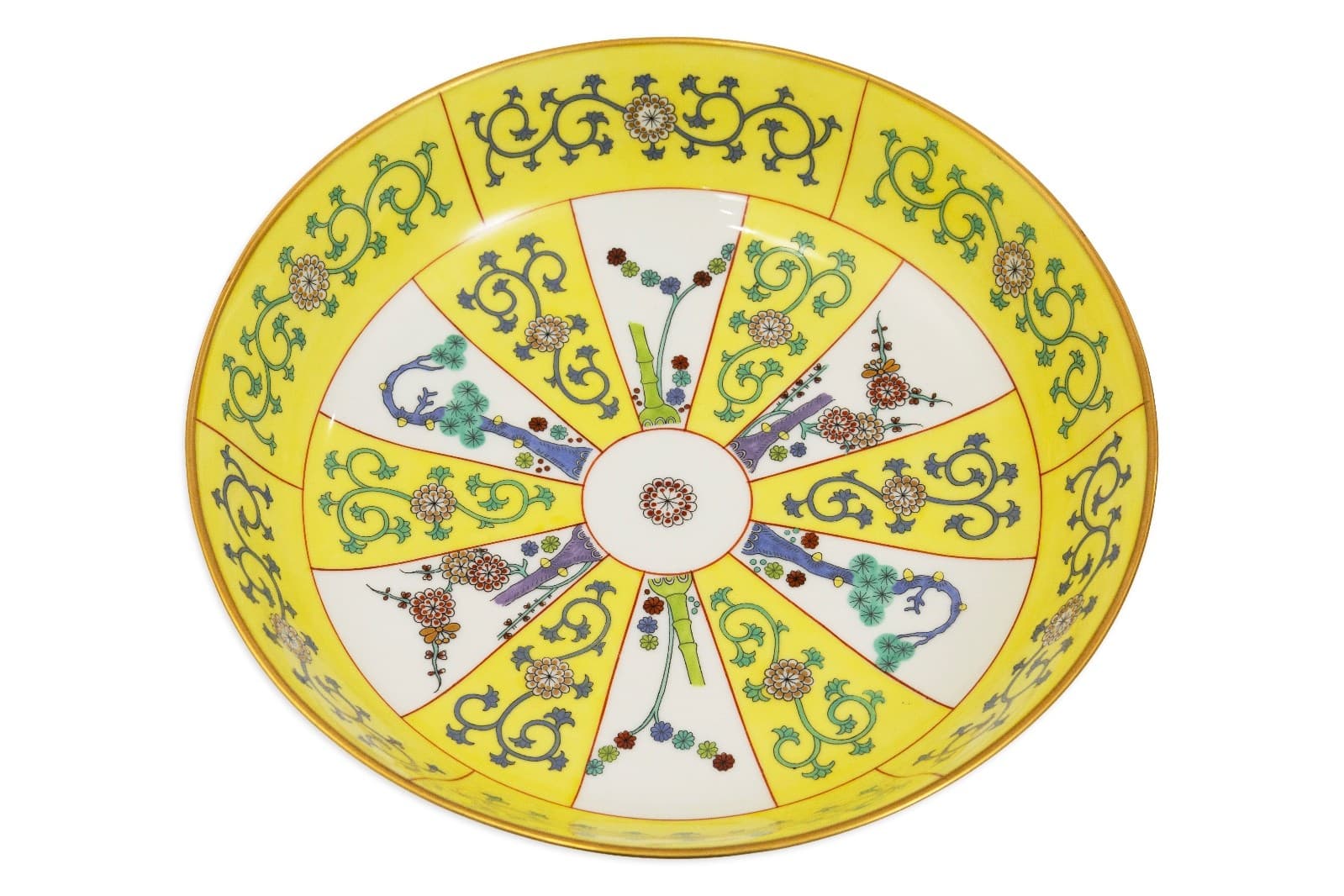 Yellow Dynasty 10' Round Vegetable Bowl By Herand