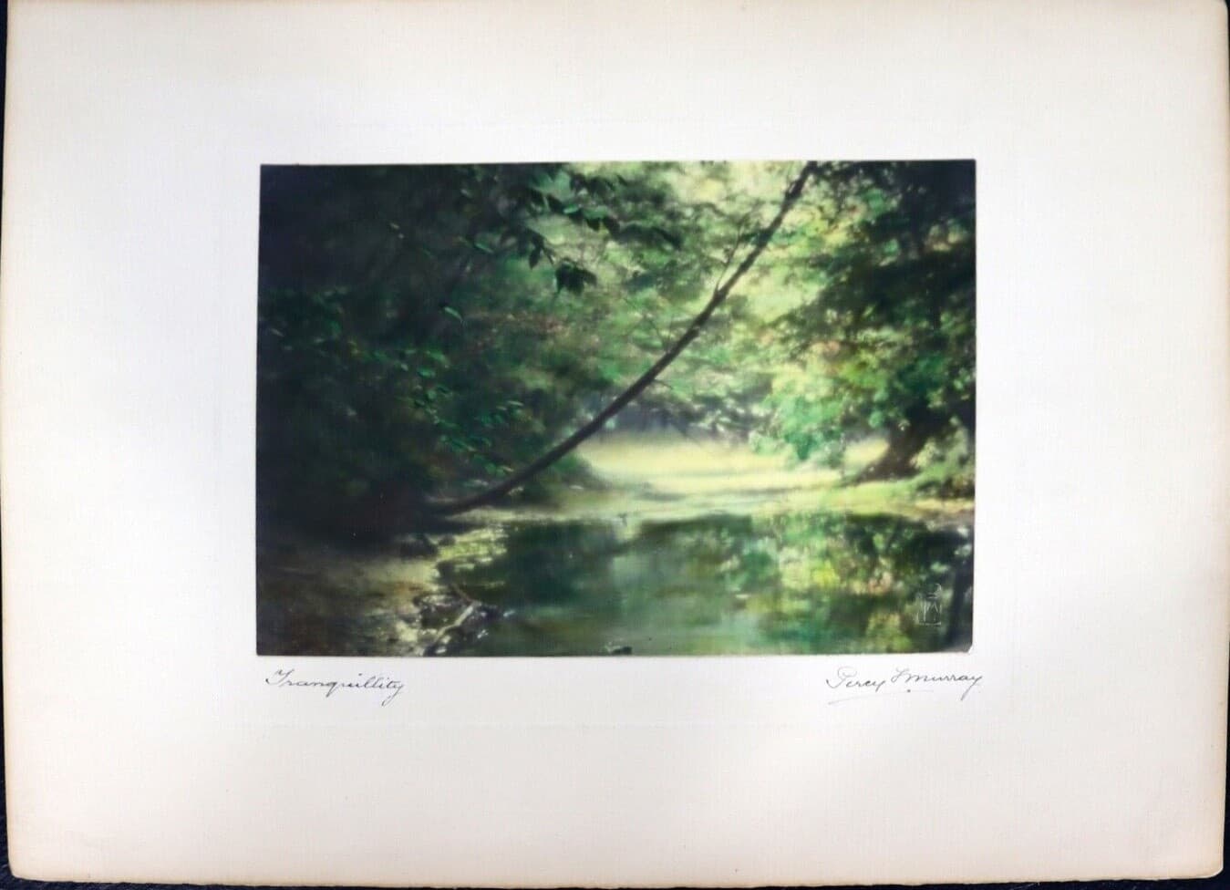 Percy Murray Traquility Signed Vintage Hand-Colored Photo Print