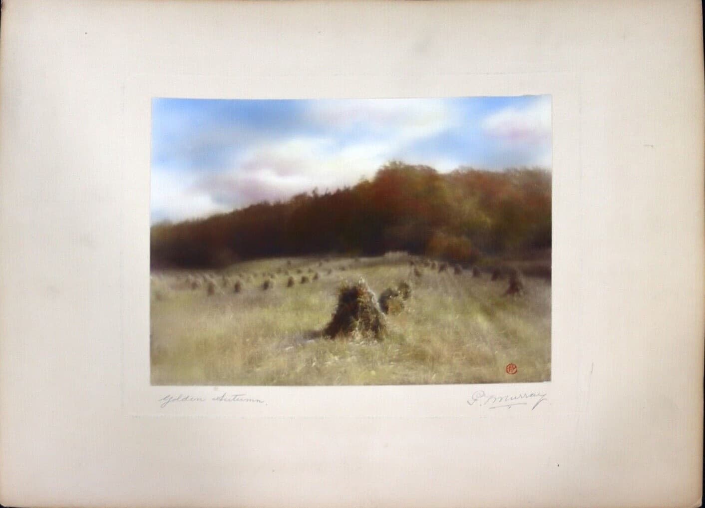 Percy Murray Golden Autumn Signed Vintage Photograph