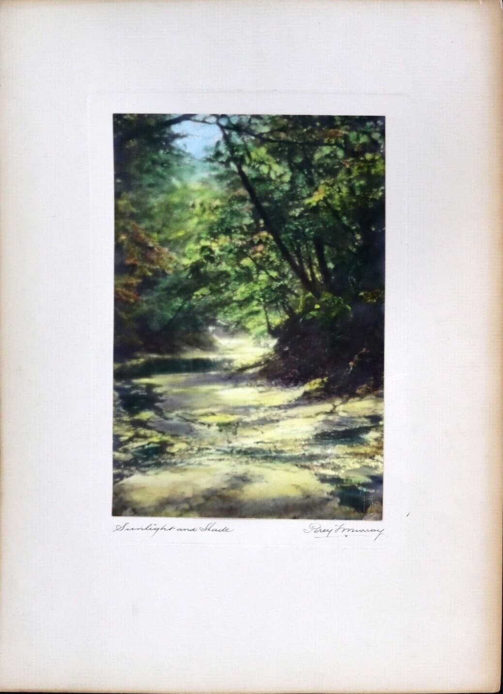 Percy Murray Sunlight and Shade Signed Vintage Photo