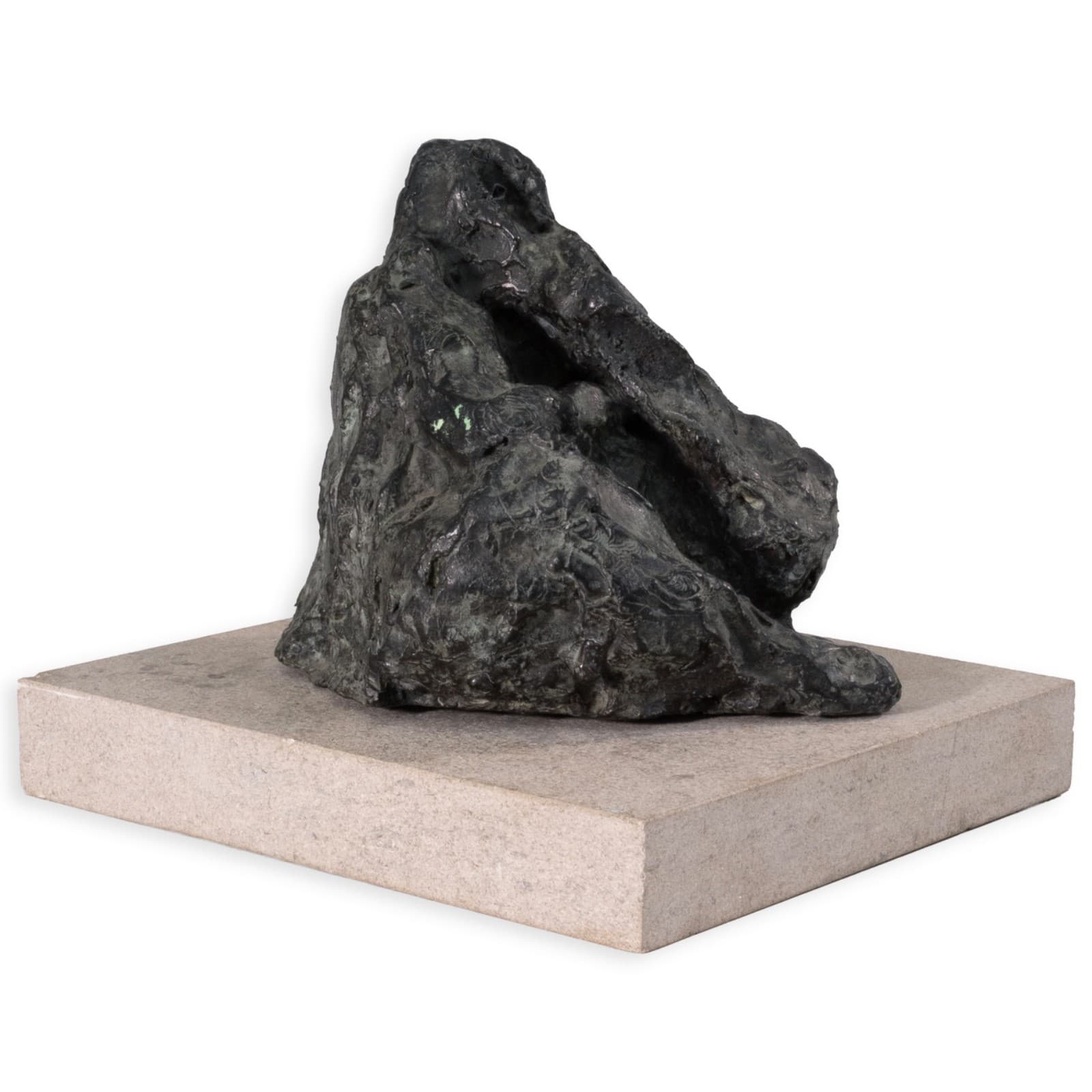 Richard Kozlow - Spectre (Green), 1996 Modern Bronze Sculpture On Cement Base