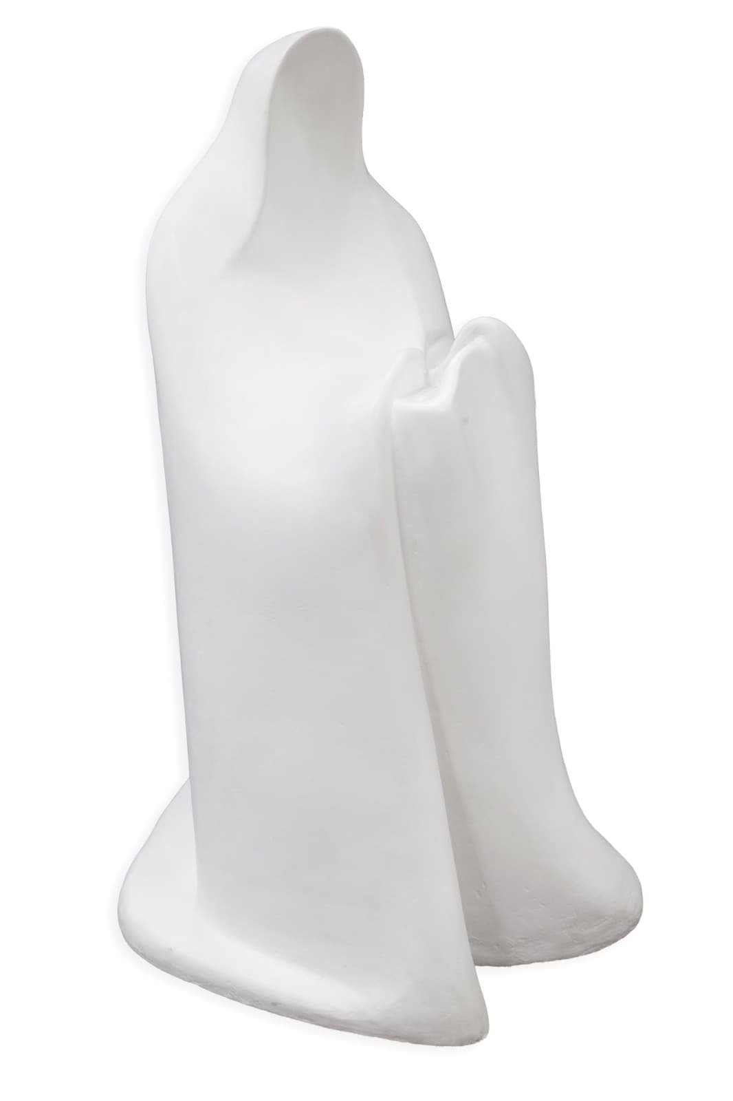 Richard Kozlow - Joseph, 1996 White Cast Resin Modern Sculpture 44" x 30" x 26.5