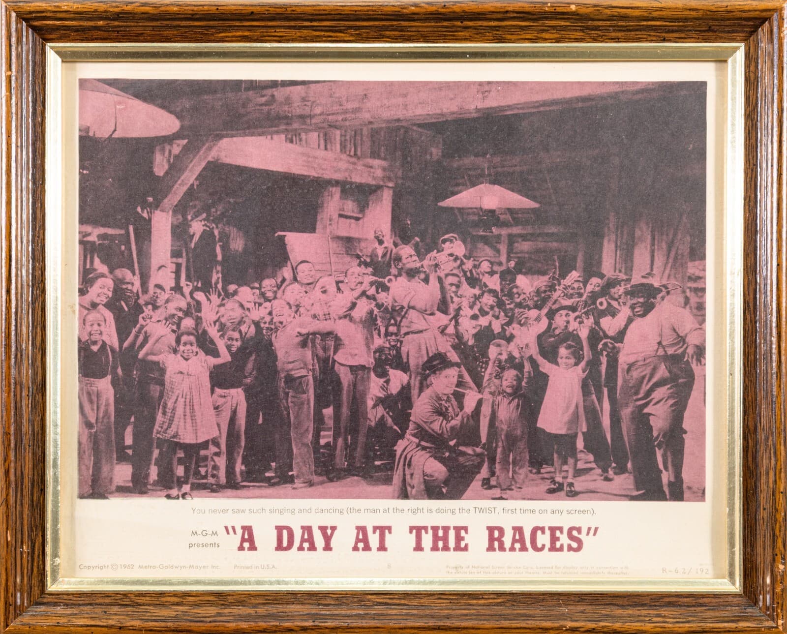 MGM A Day at the Races Marx Brothers Vintage Movie Memorabilia Art Framed 1962