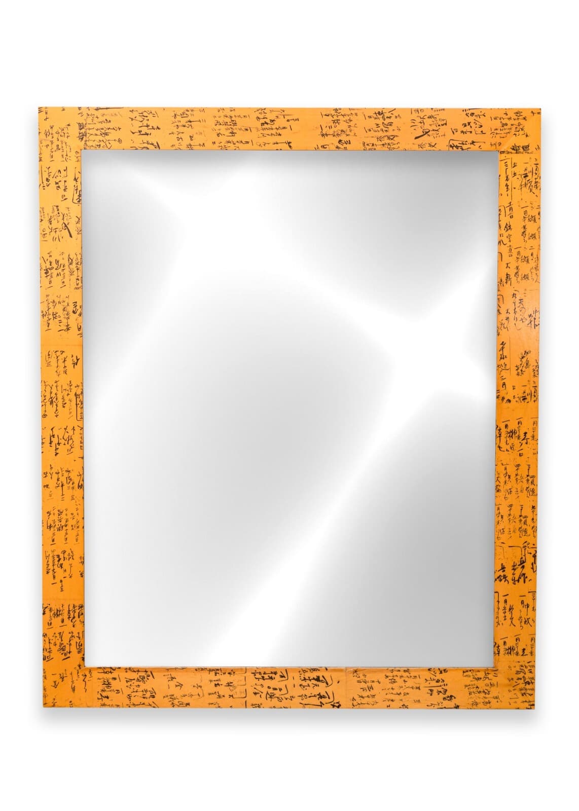 Contemporary Asian Modern Large Century Furniture 40 x 50 Washi Script Mirror