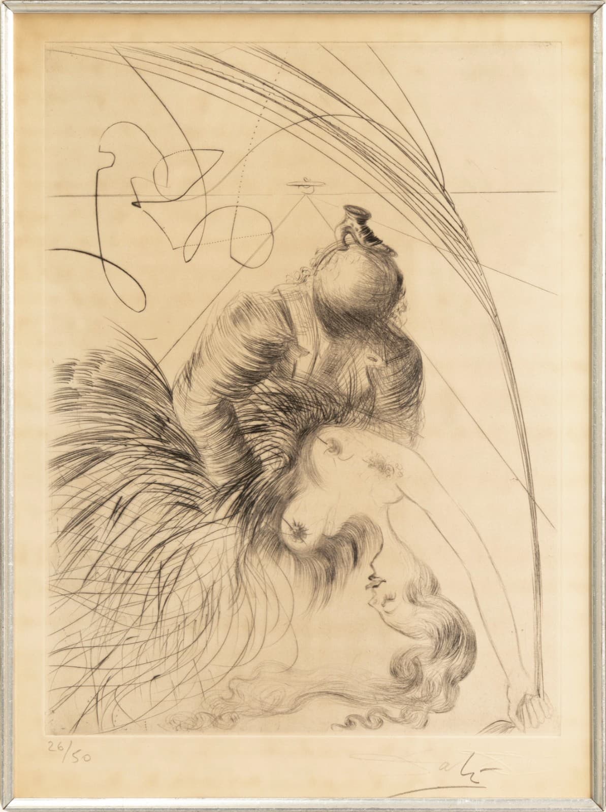 Salvador Dali Femme a la Chaussure (Woman with Shoe) 1968 Signed Etching 26/50