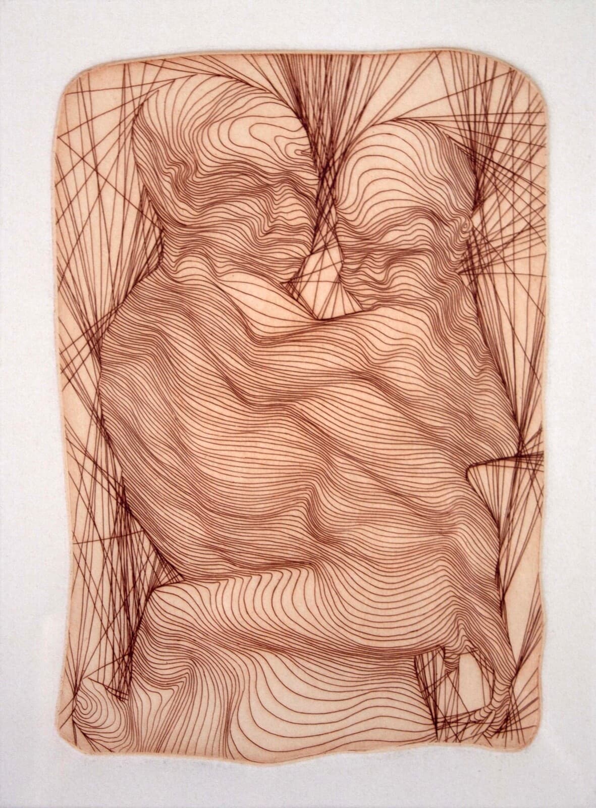 Guillaume Azoulay Mere Afrique Signed Modern Etching on Paper 58/300 Framed 1977