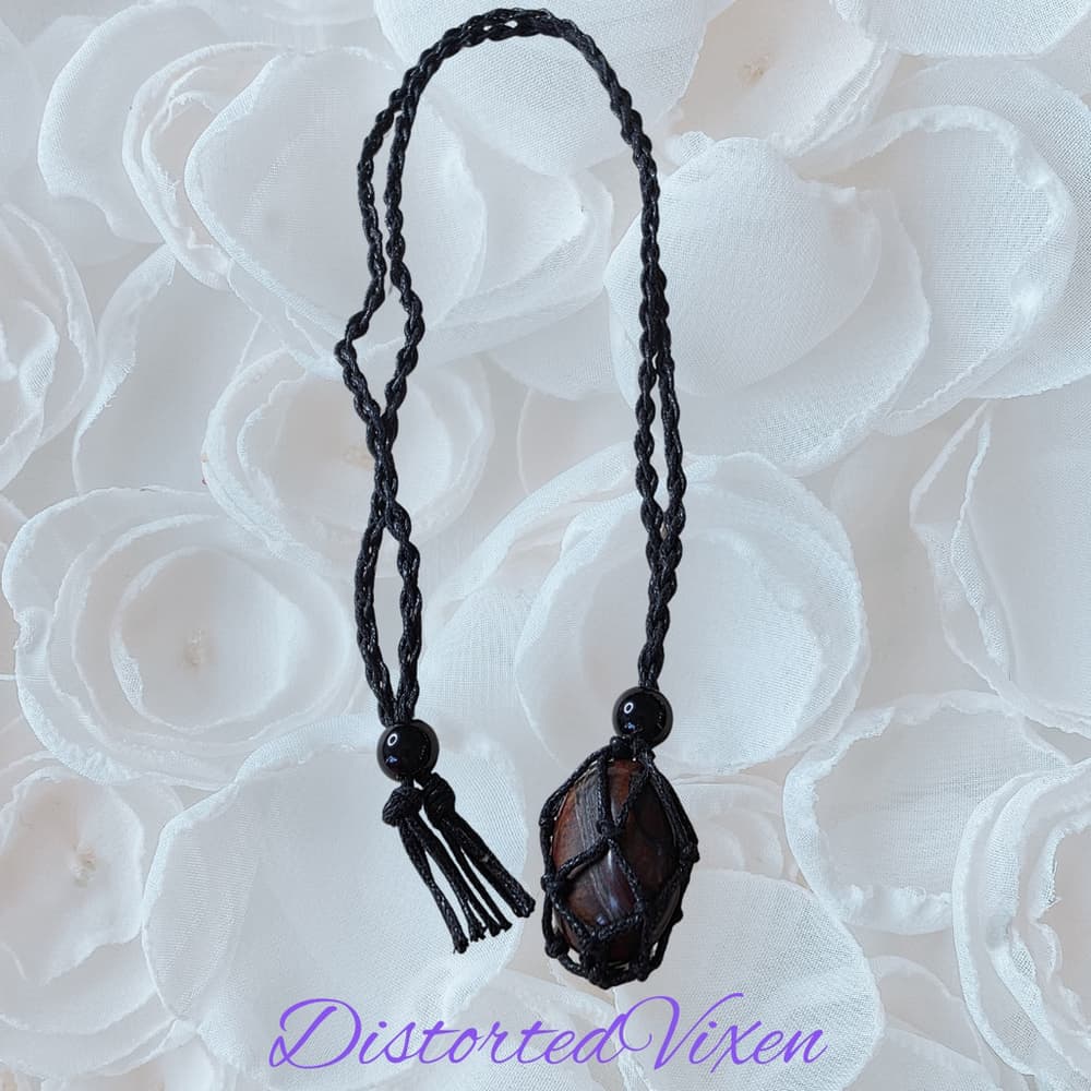 Tiger’s Eye Macramé Crystal Jewelry | Necklace or Bracelet | One of a Kind