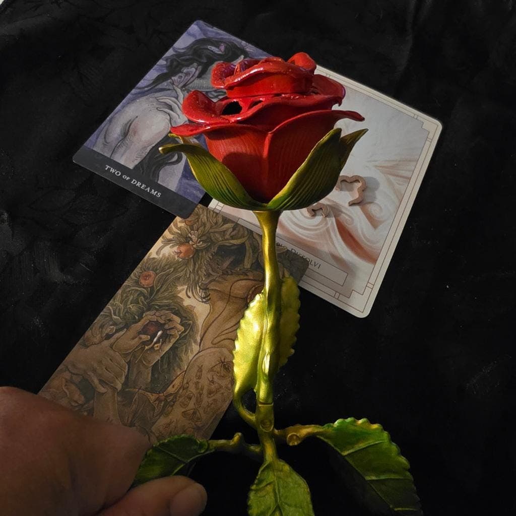 Gothic Red Rose Incense Burner