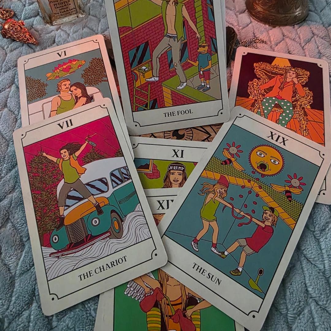 Grunge Tarot Deck, 90s Alternative Rock Music, Witchy Divination, Shadow Work Guidebook