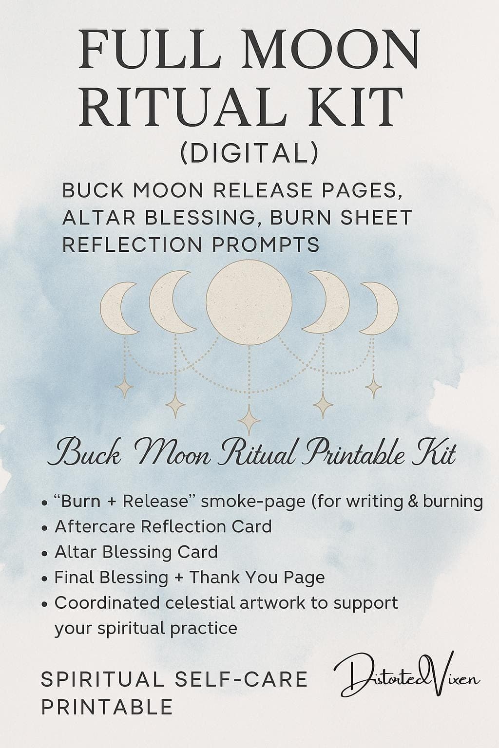Full Moon Ritual Kit: Shadow Work, Tarot Spread (PDF Downloadable)