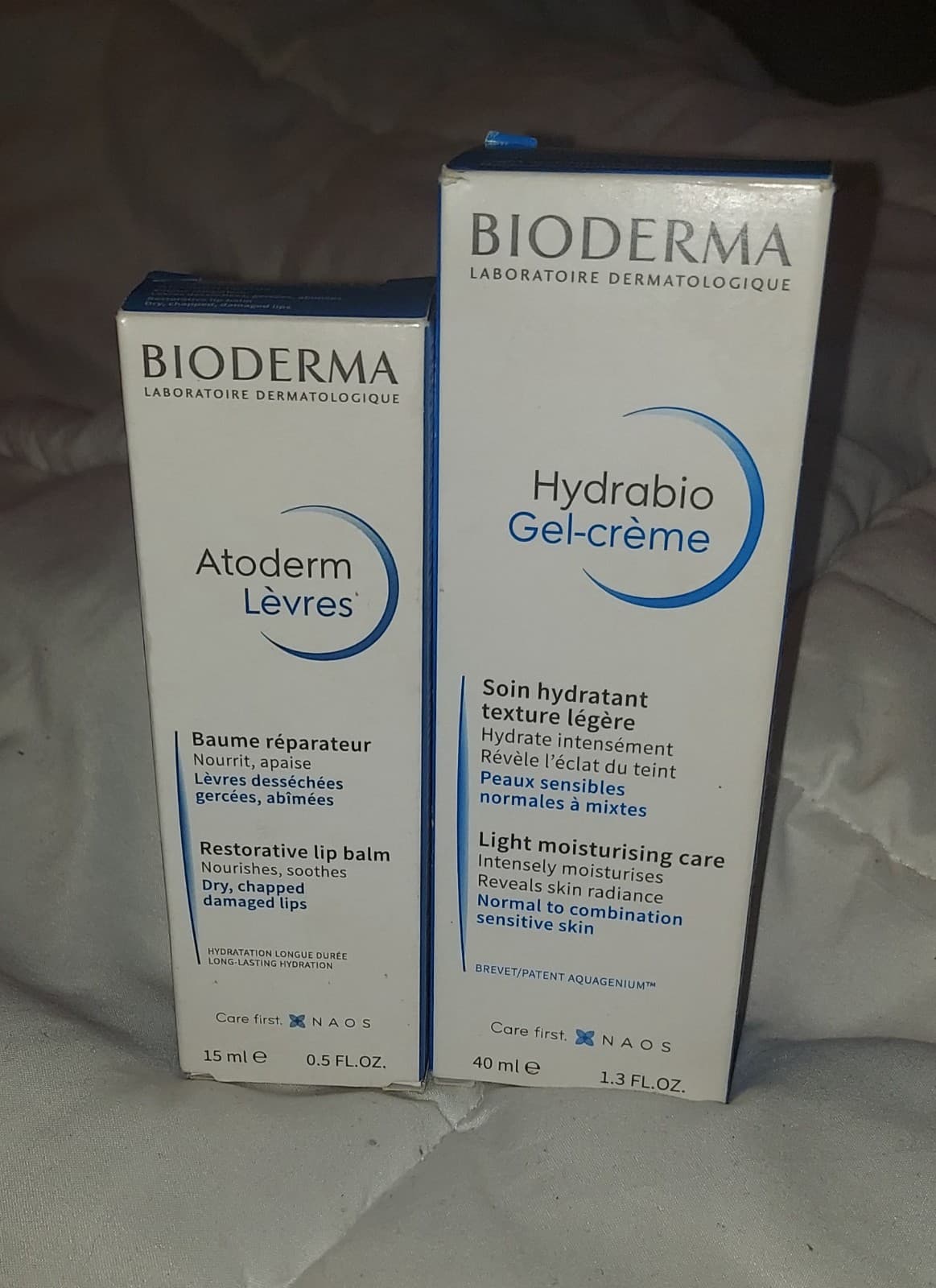 BIODERMA (2)Pc Skincare Set Hydrabio Gel-creme & Restorative Lip Balm- BRAND NEW