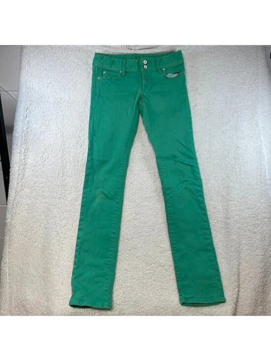 Lilly Pulitzer Worth Straight Green Stretch Jeans Women's Size 0