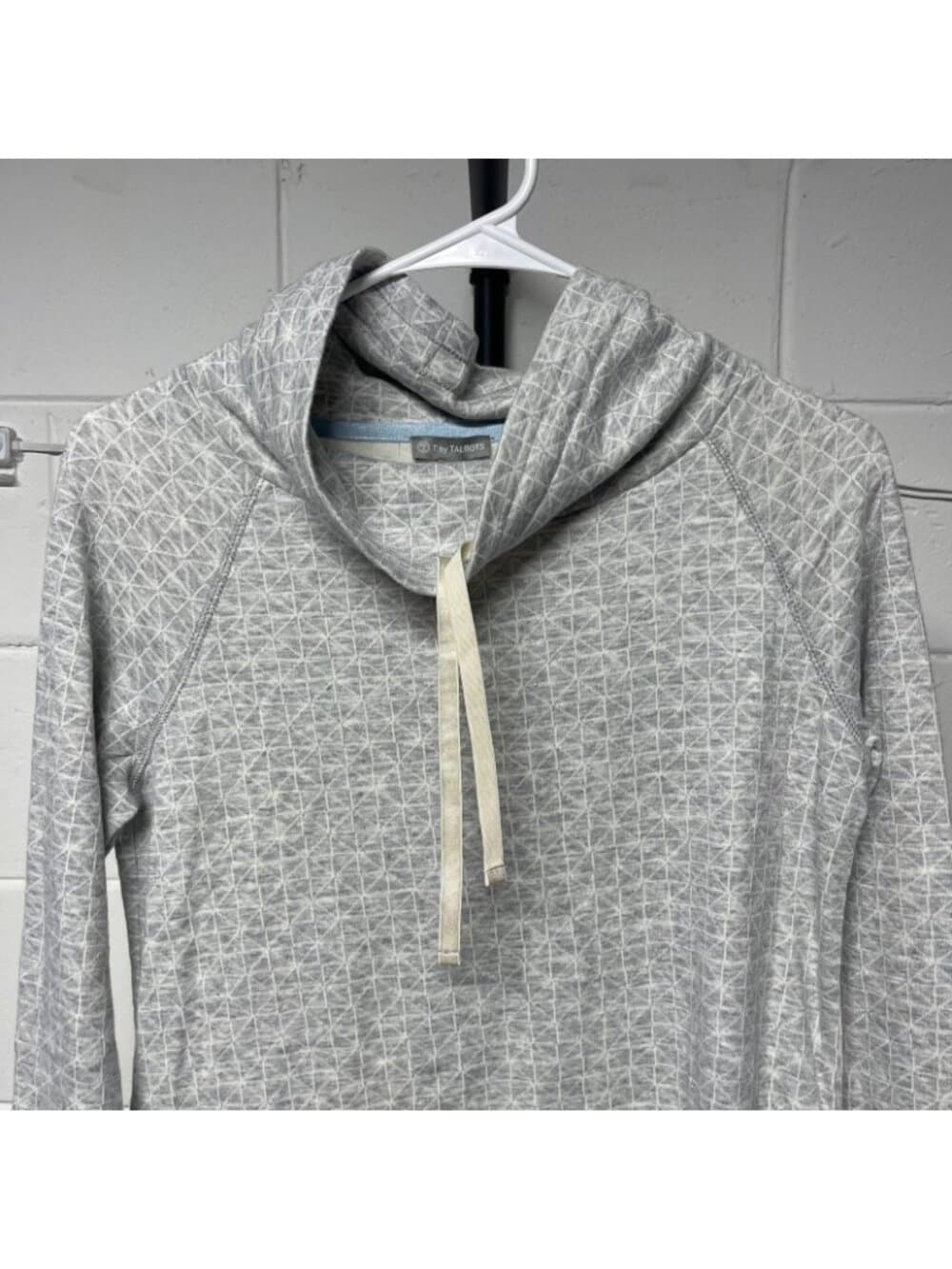 T by Talbots Quilted Cowl Neck Pullover Sweater Women’s Petite