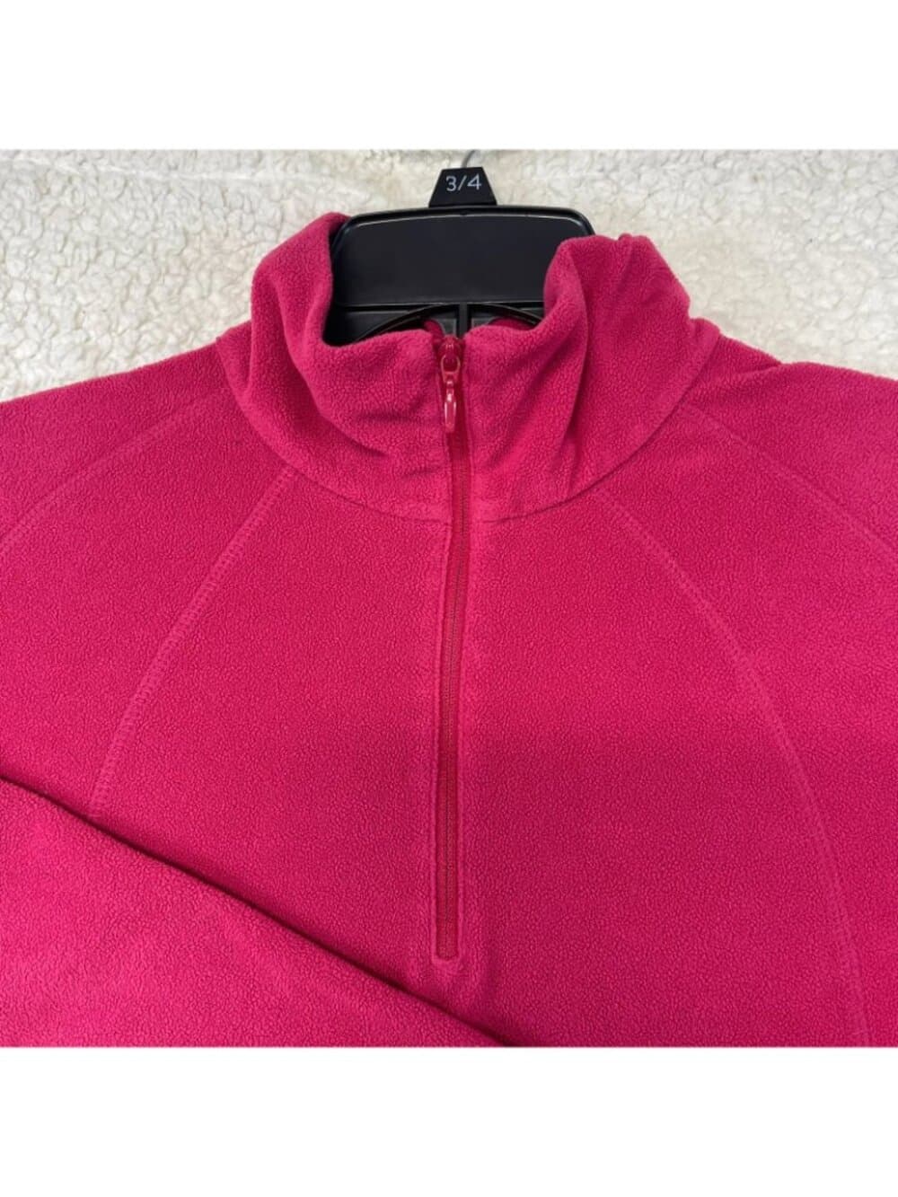 Columbia Women's Fleece Quarter Zip Pullover Pink Large